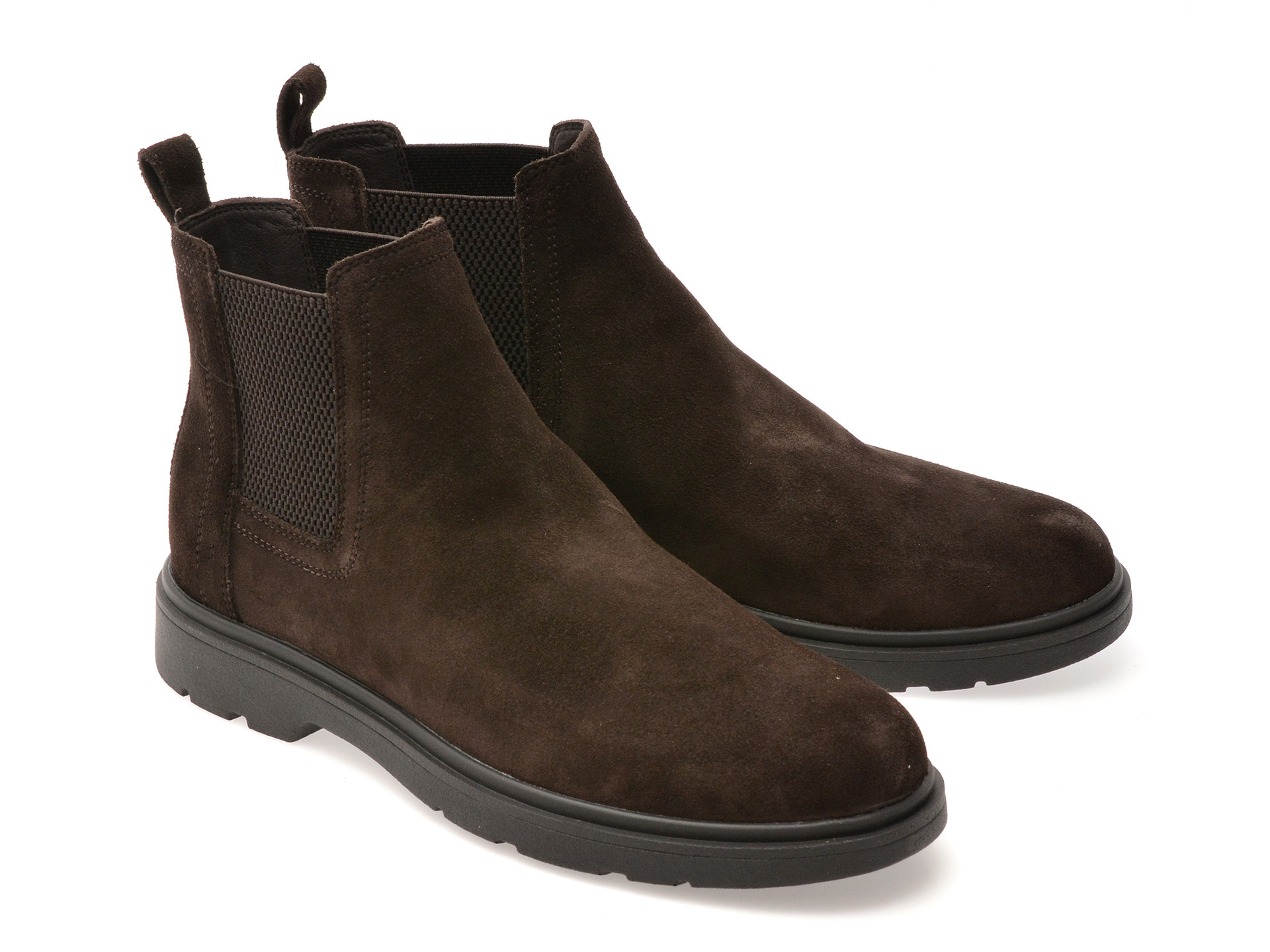 Ghete GEOX maro, U36D1C, din piele intoarsa