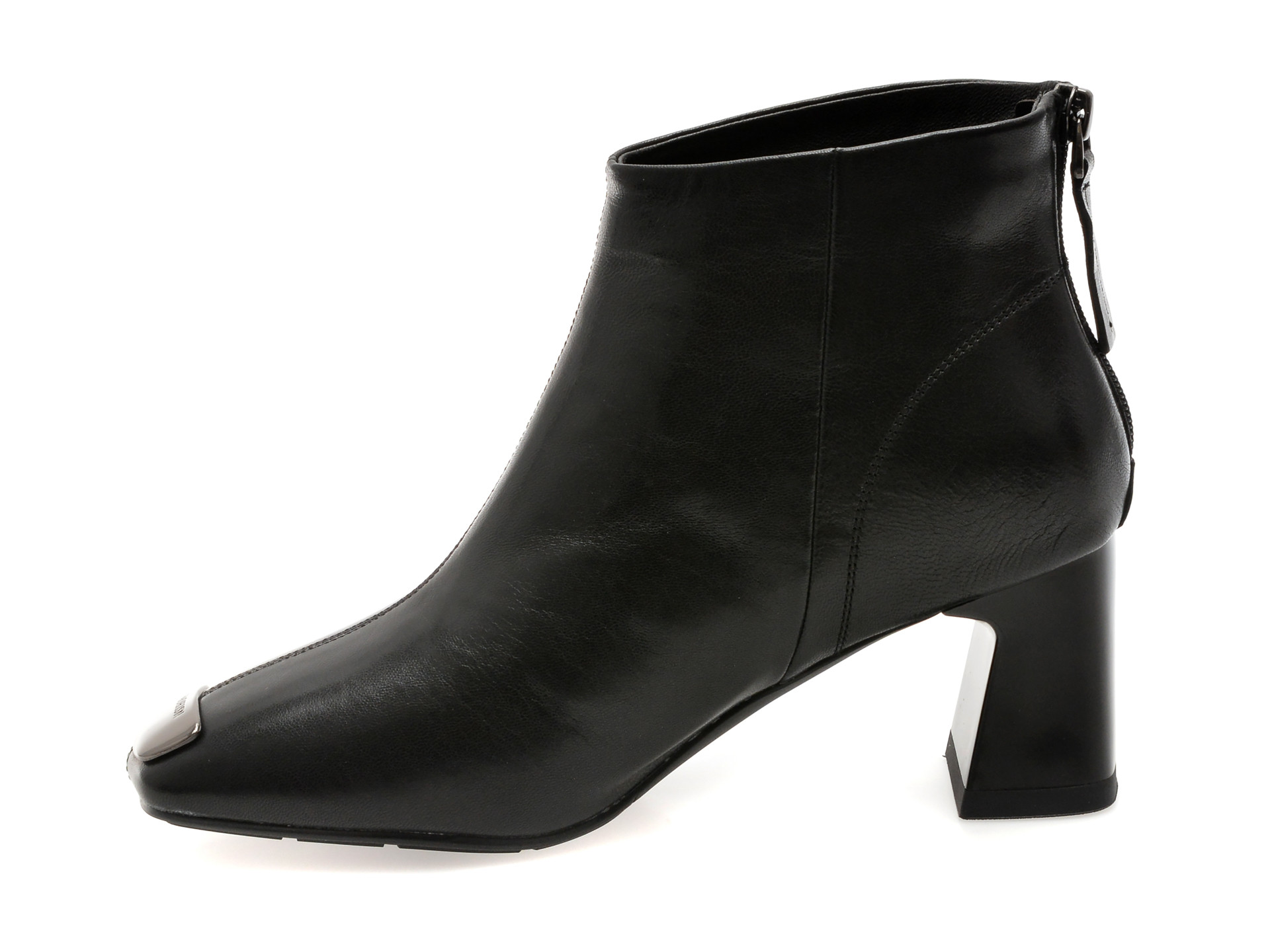 Botine EPICA negre, M32120, din piele naturala
