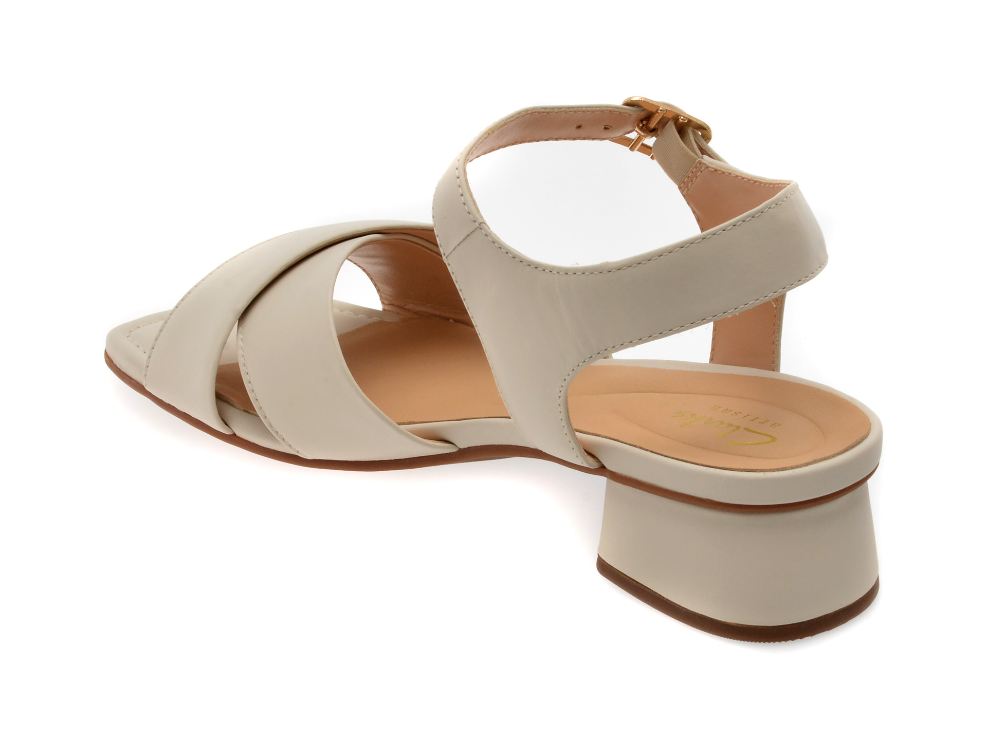 Sandale CLARKS bej, SERINA 35 CROSS, din piele naturala