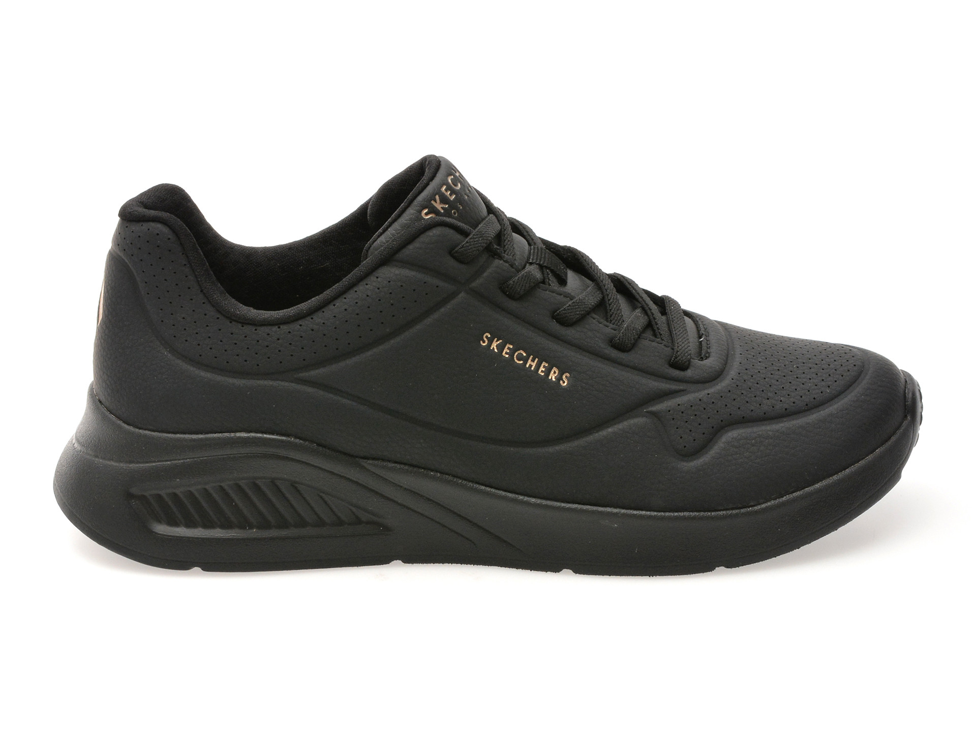 Pantofi sport SKECHERS negri, UNO LITE, din piele ecologica