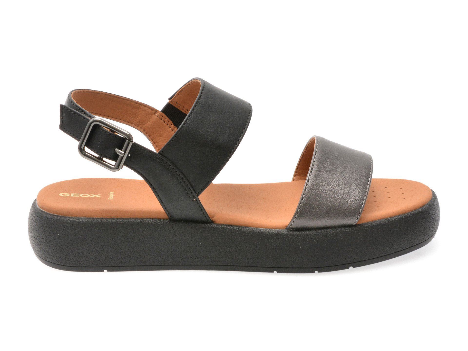 Sandale GEOX negre, D550NA, din piele ecologica