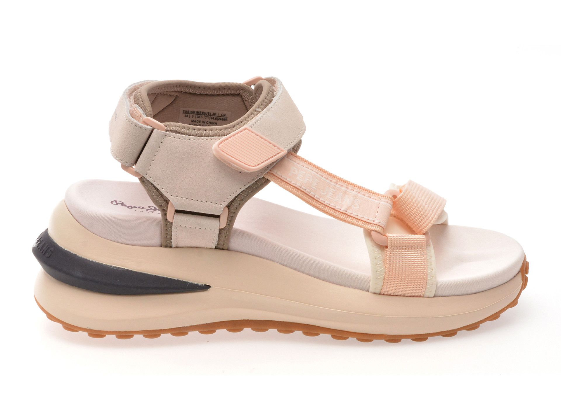 Sandale PEPE JEANS roz, WINSLOVE SPORT, din material textil