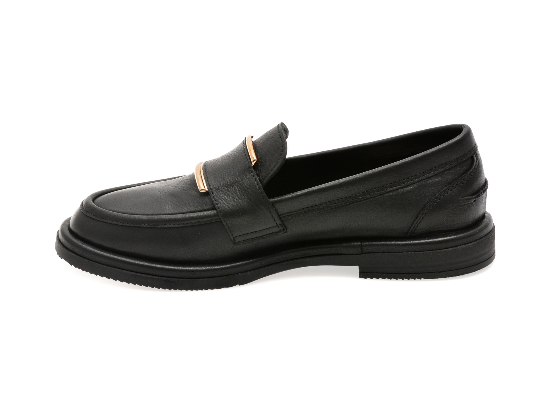 Mocasini IMAGE negri, 3774024, din piele naturala