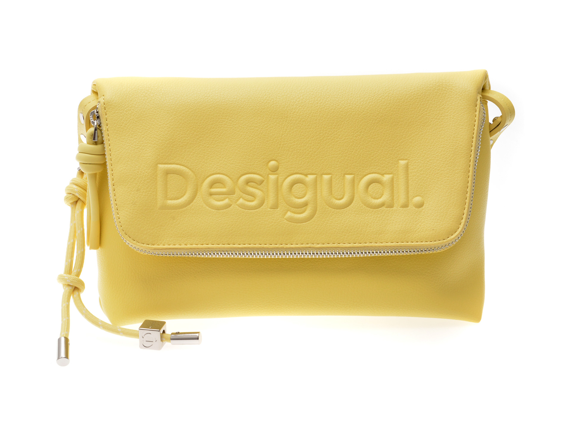 Geanta DESIGUAL galbena, SAXPBB, din piele ecologica