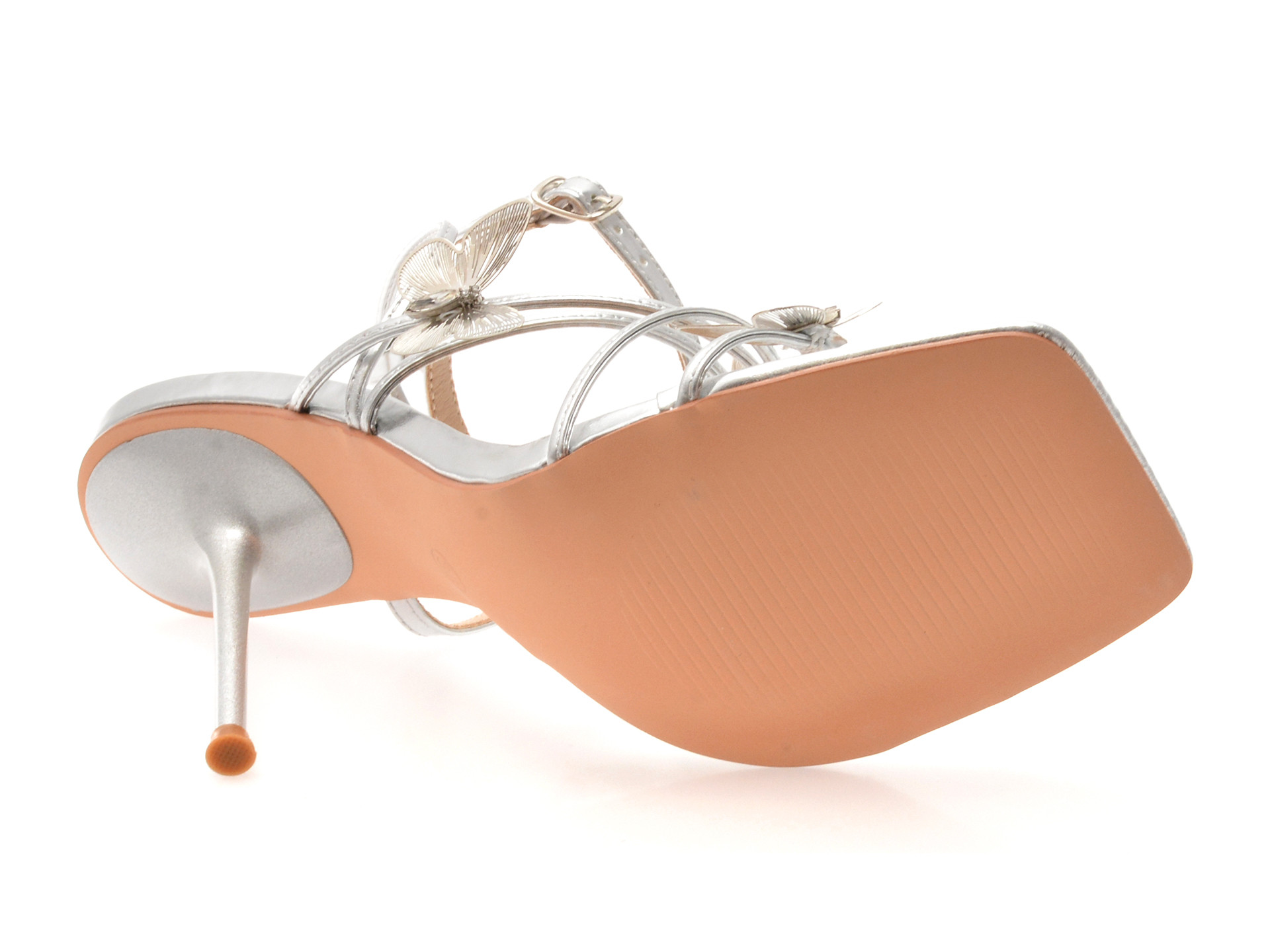 Sandale elegante EPICA argintii, 82964, din piele ecologica