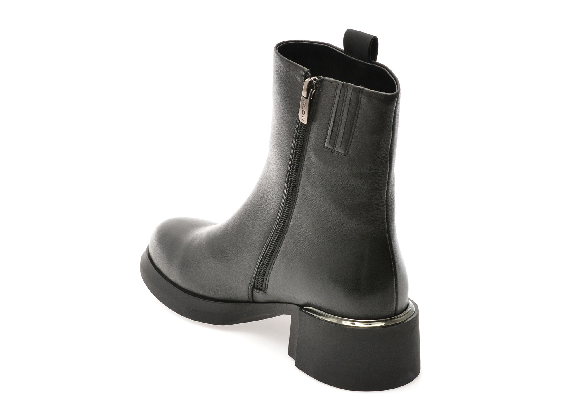 Ghete ALDO negre, AT91, din piele naturala