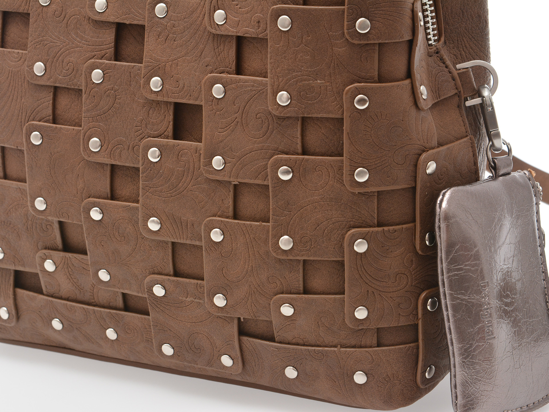 Geanta DESIGUAL maro, WAKP39, din piele ecologica