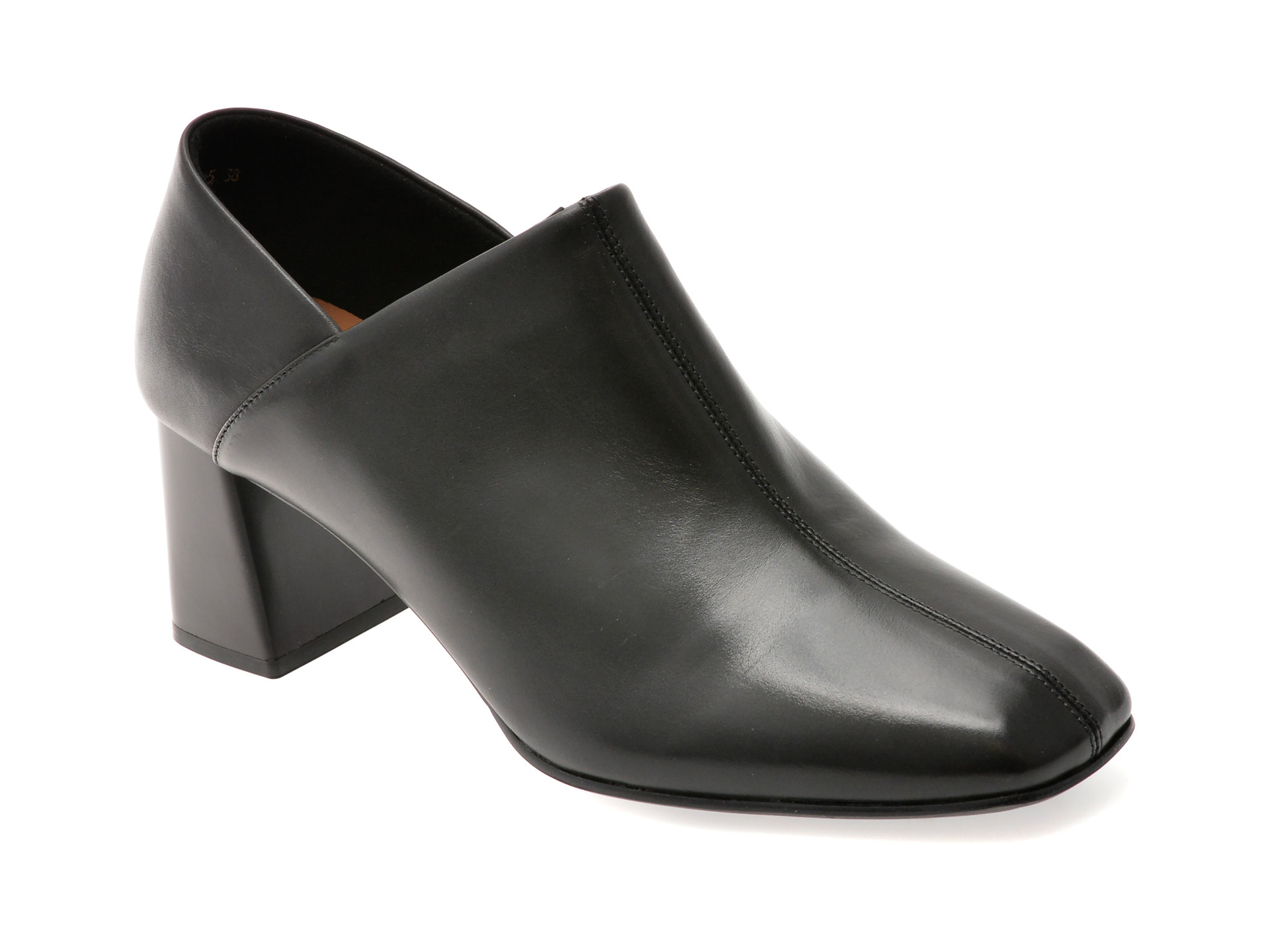 Pantofi EPICA negri, D07267, din piele naturala