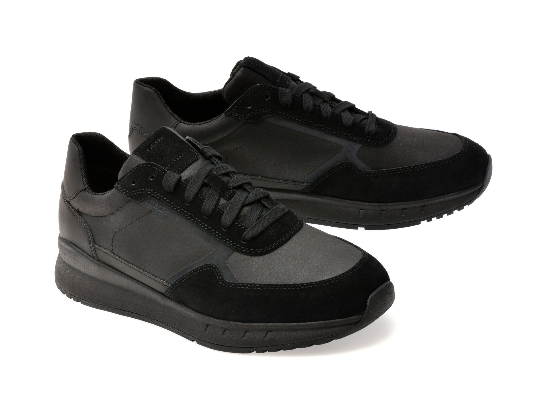 Pantofi sport GEOX negri, U55LCA, din material textil