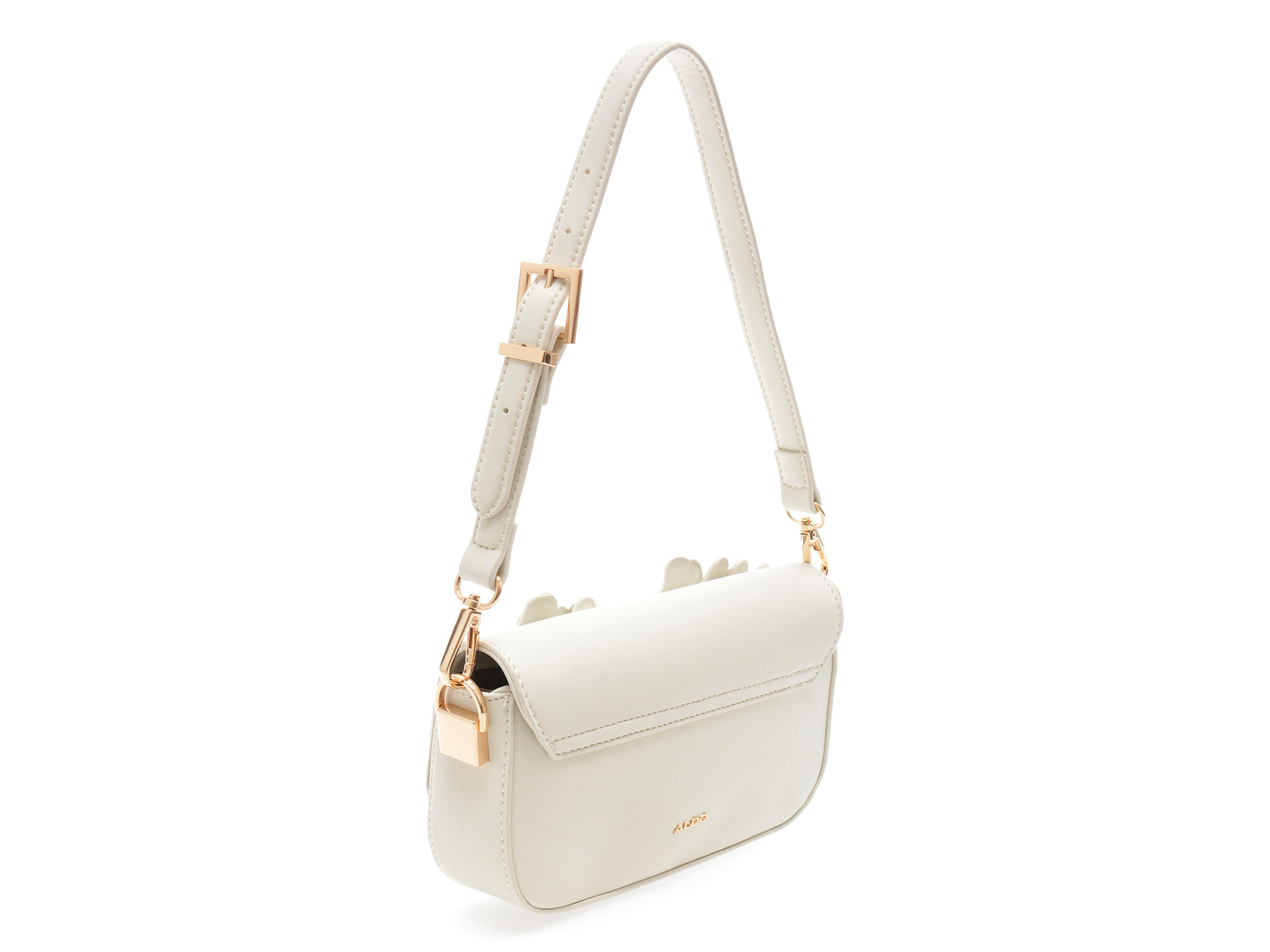 Geanta ALDO alba, DAISY BOUQUET 110, din piele ecologica