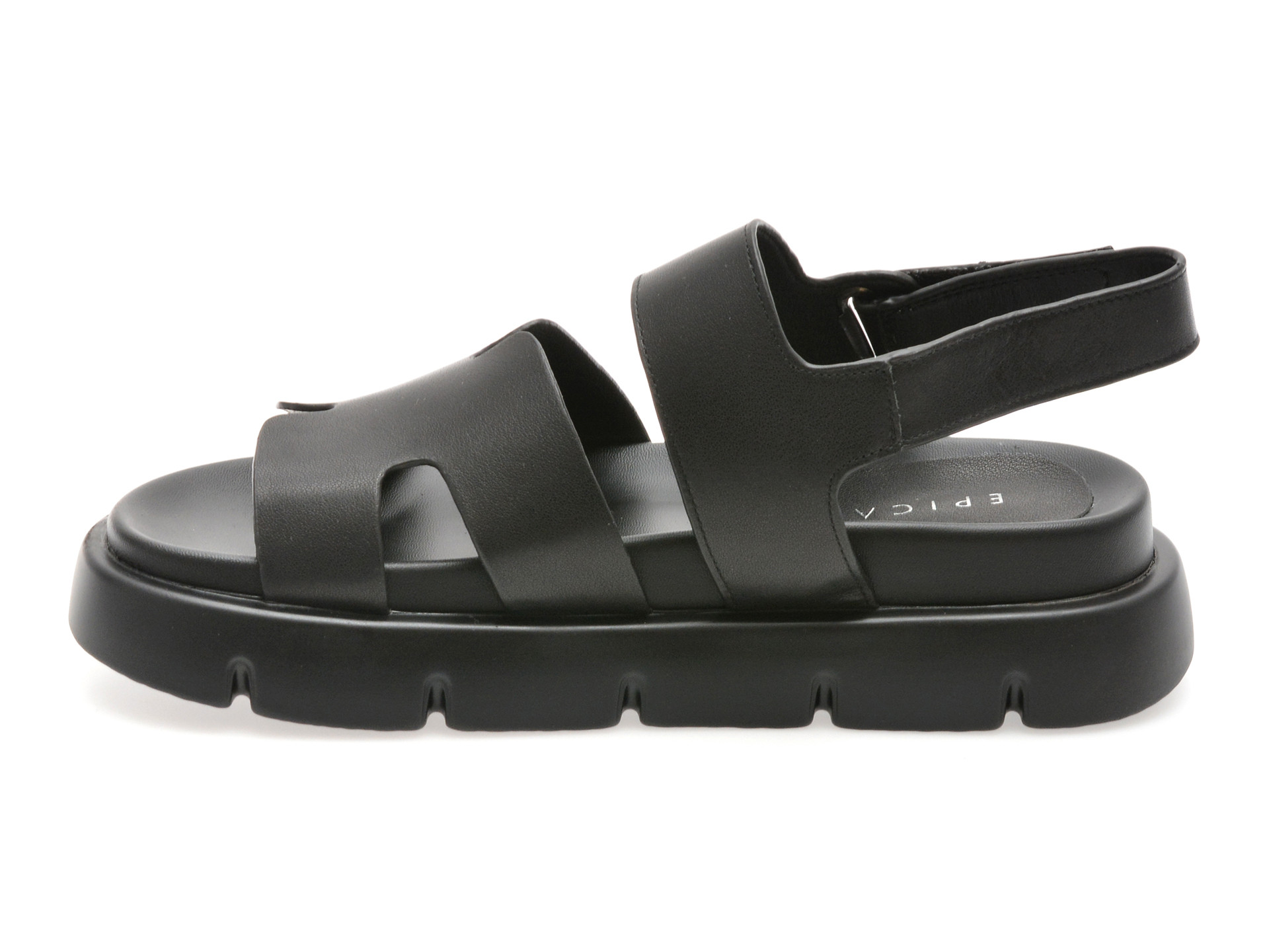 Sandale EPICA negre, 1157D32, din piele naturala