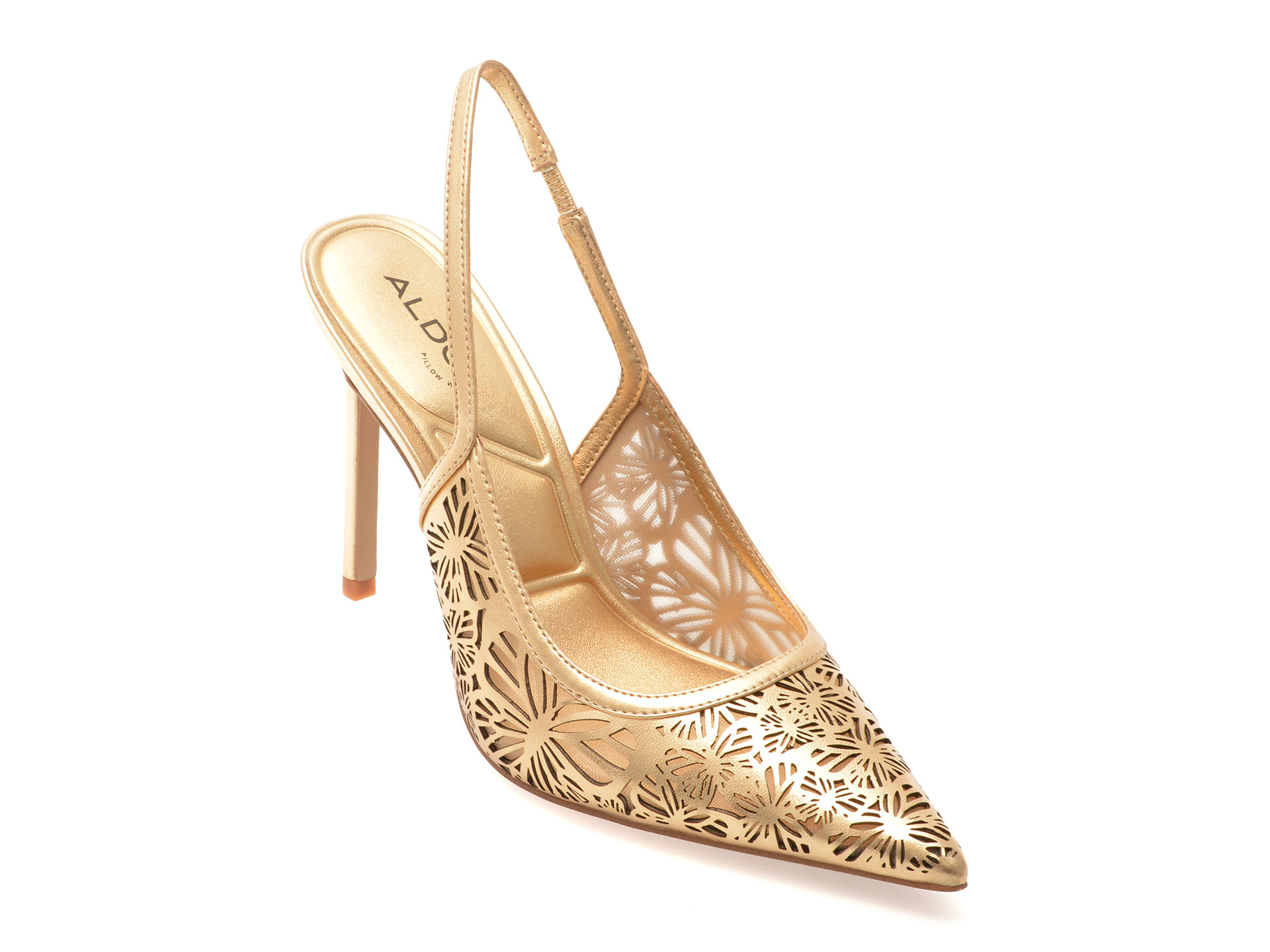 Pantofi eleganti ALDO aurii, MARCIANA 711, din piele ecologica