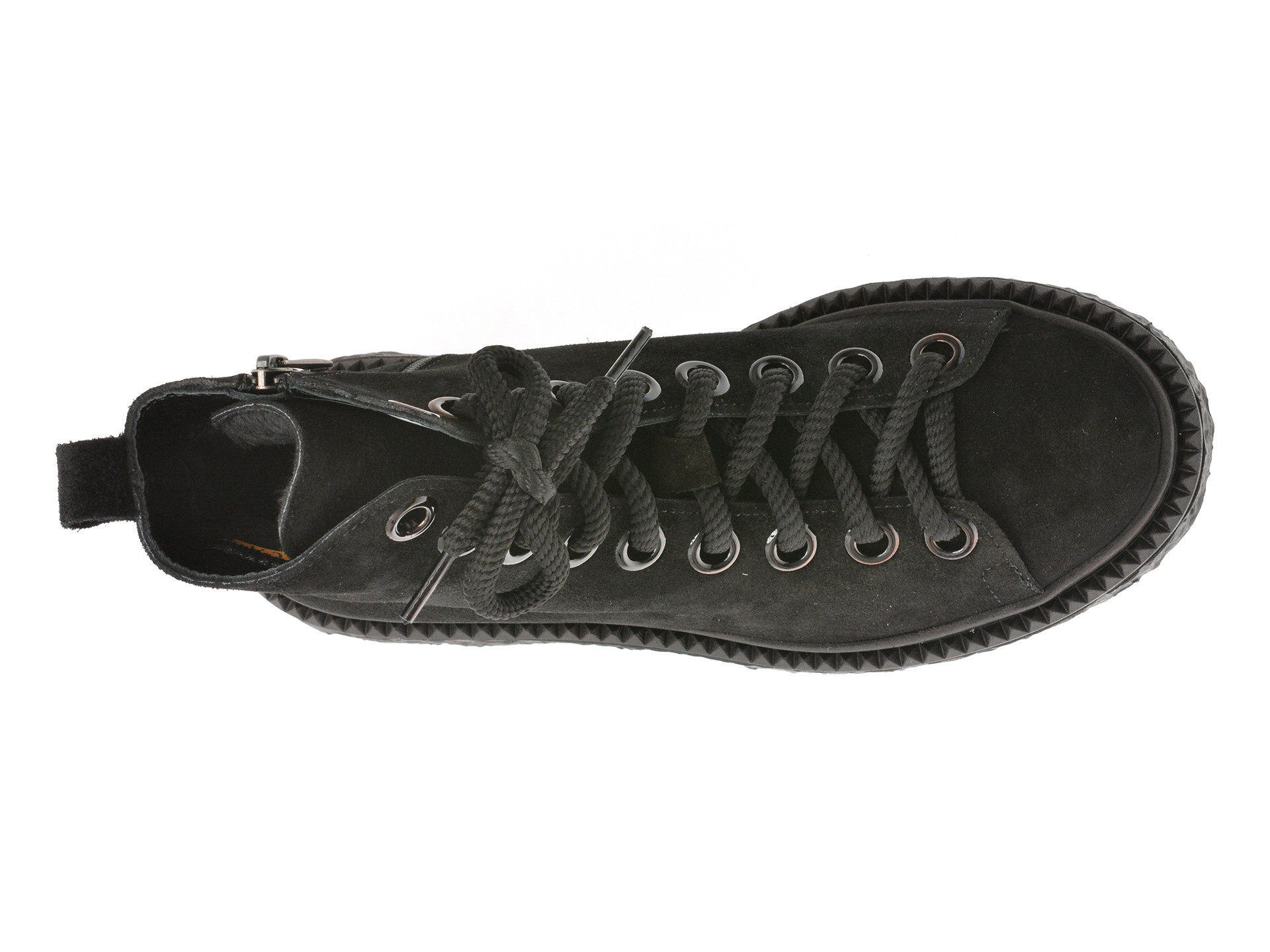 Ghete EPICA negre, 4770030, din piele intoarsa