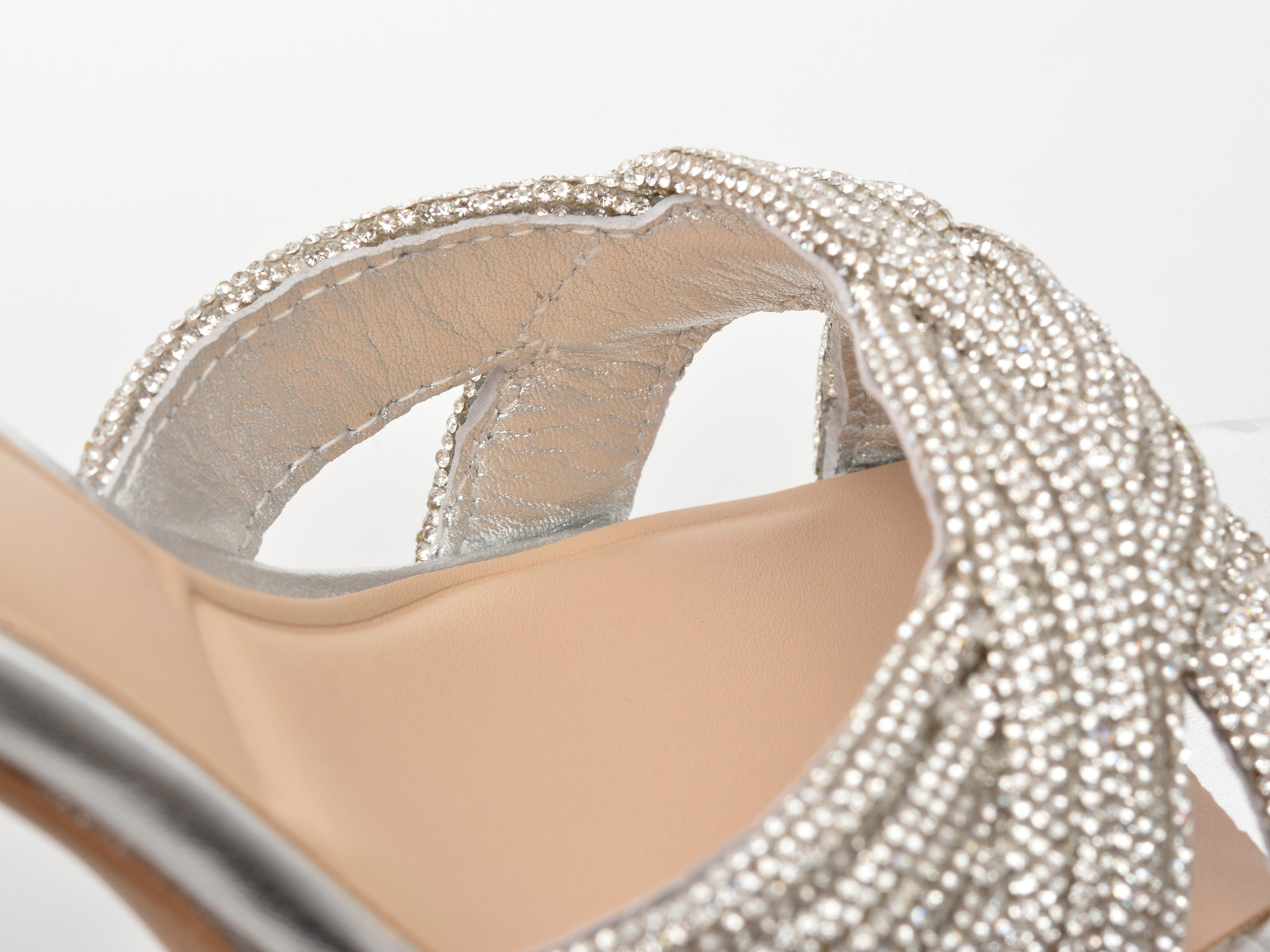 Sandale elegante ALDO argintii, SHIMMA 040, din piele ecologica