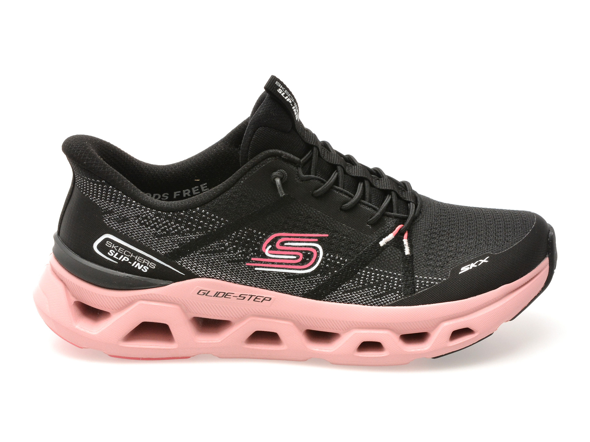Pantofi sport SKECHERS negri, GLIDE-STEP ALTUS, din material textil