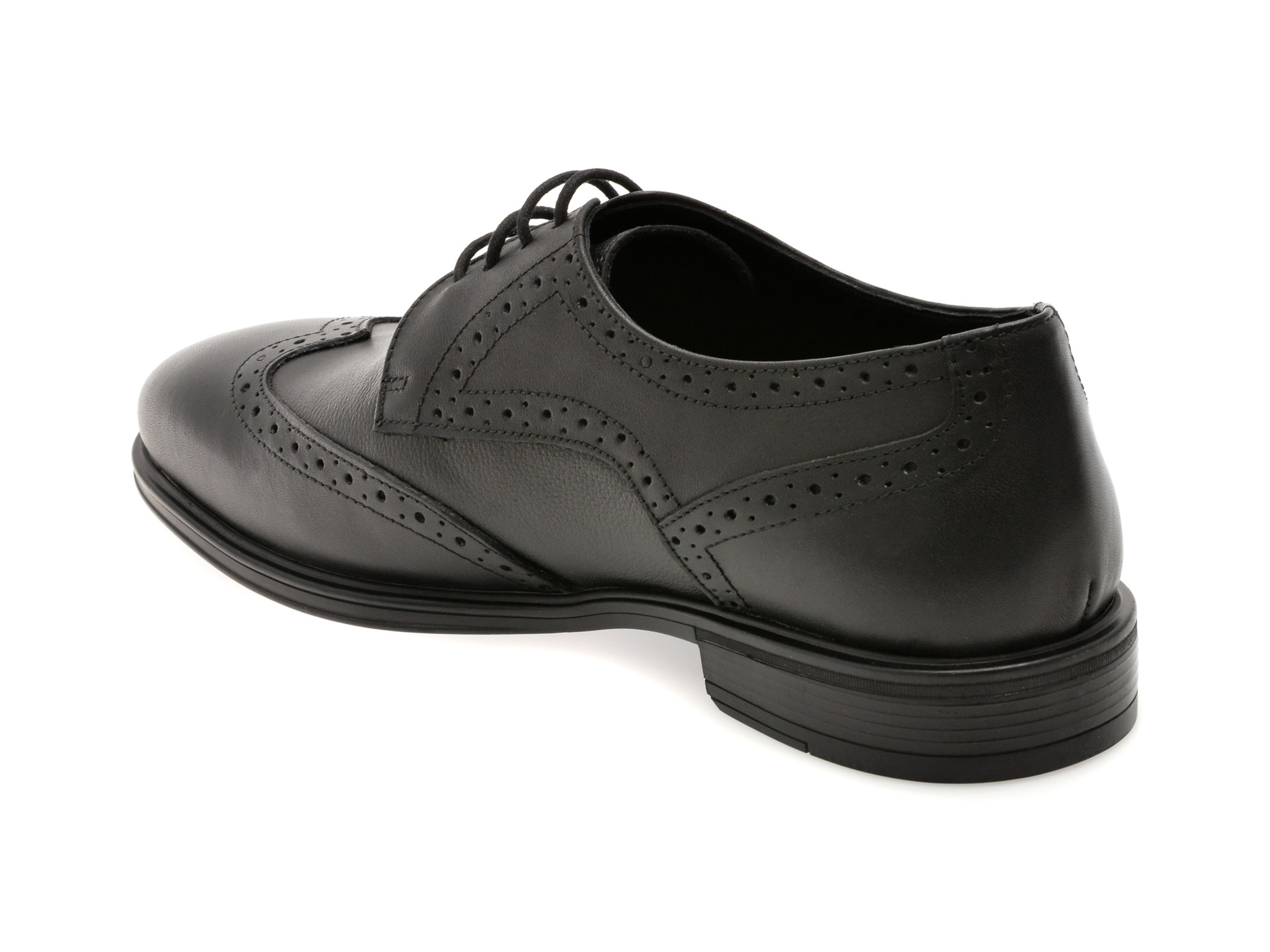 Pantofi eleganti OTTER negri, 400304, din piele naturala