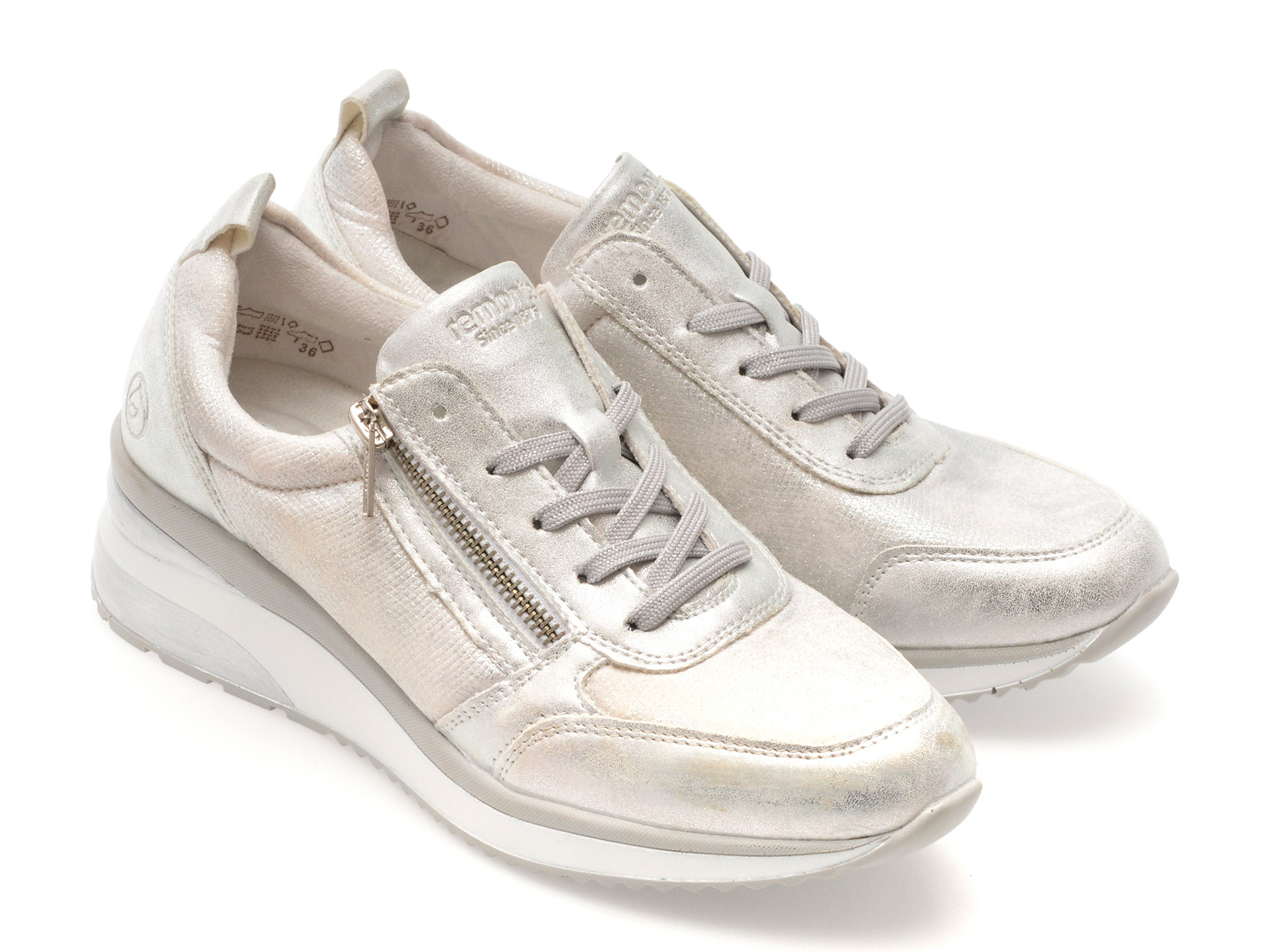 Pantofi sport REMONTE albi, D2401, din material textil