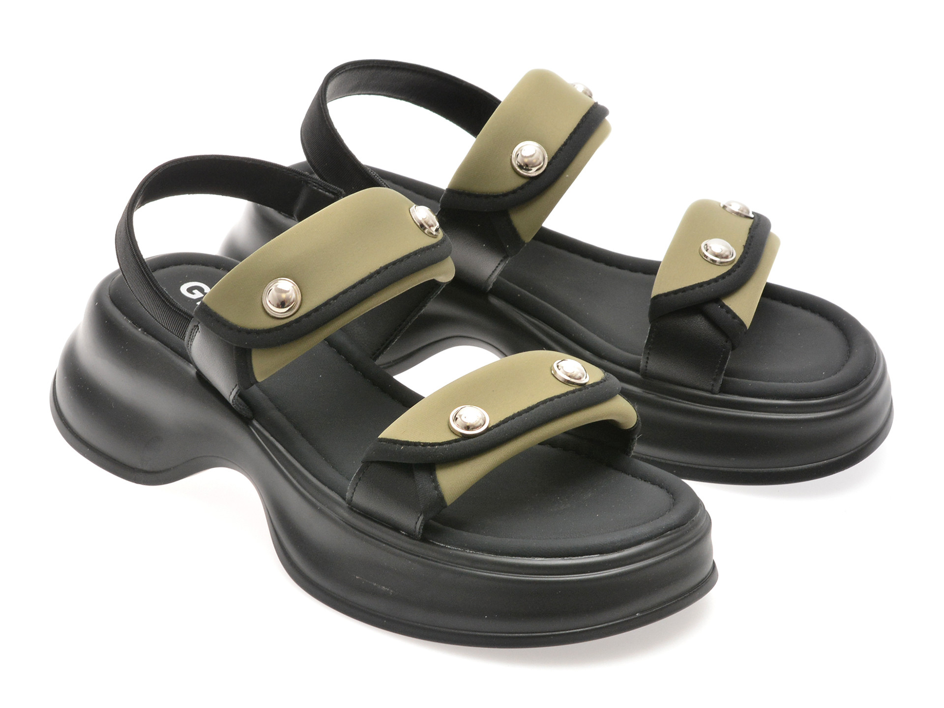 Sandale GRYXX verzi, 8862, din material textil