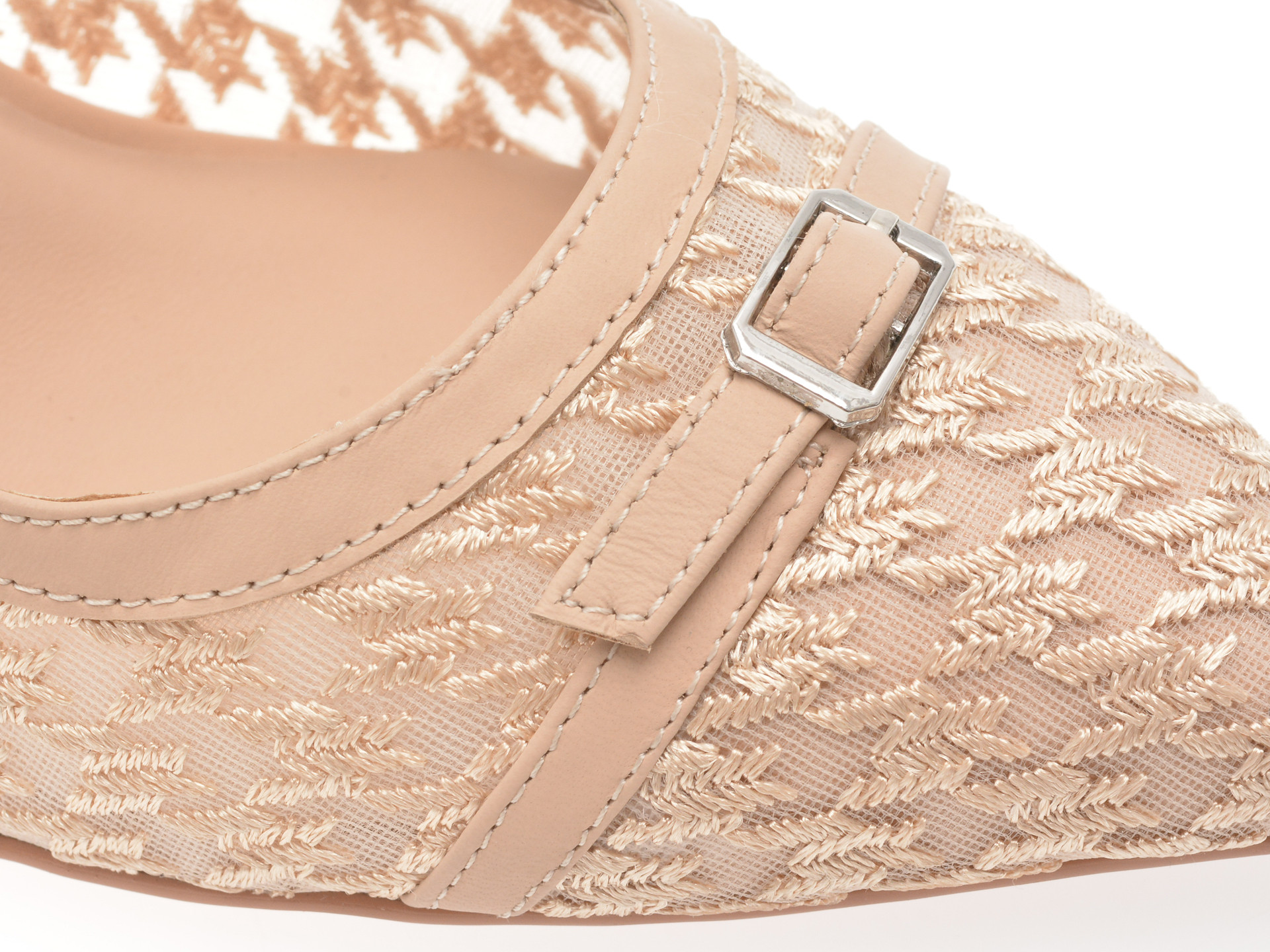 Pantofi eleganti EPICA nude, D221, din material textil