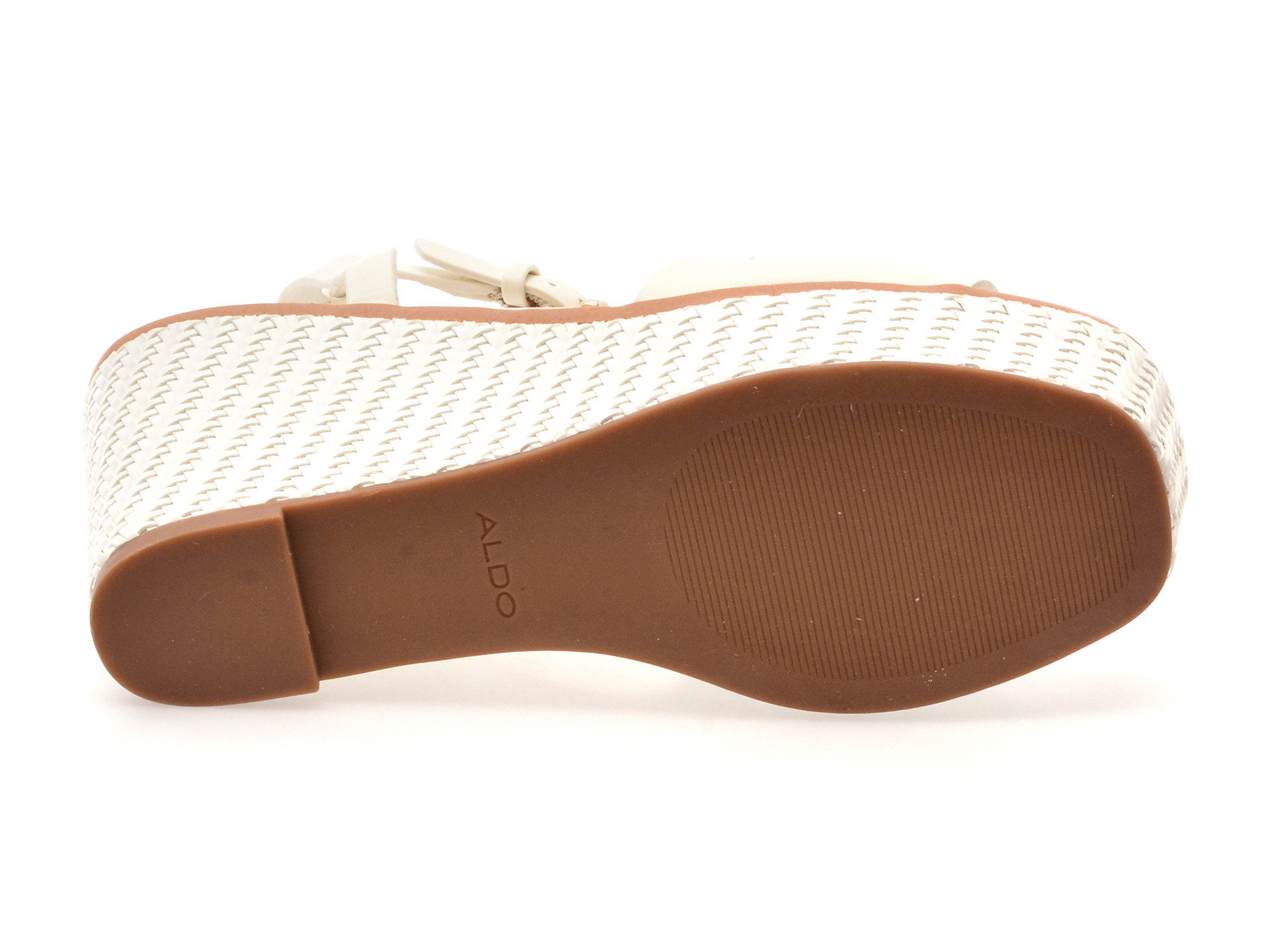 Sandale ALDO albe, YBYLIN 100, din piele ecologica