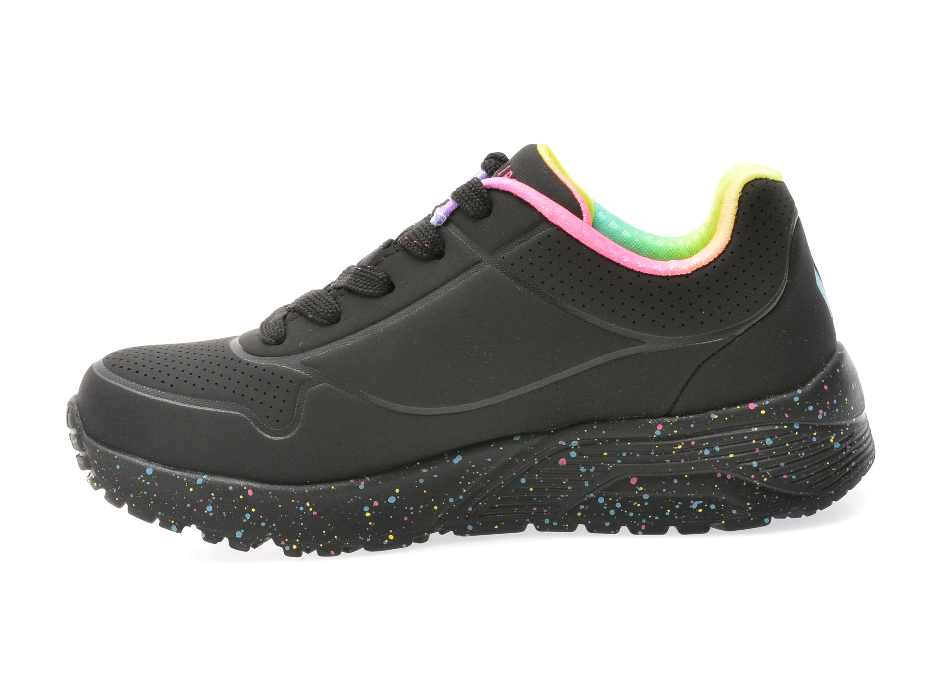 Pantofi sport SKECHERS negri, UNO LITE, din piele ecologica