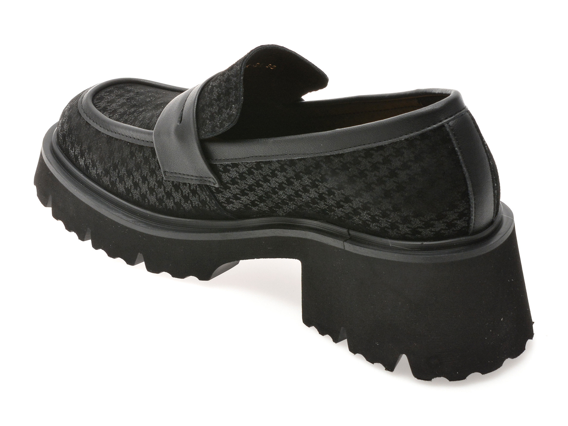 Mocasini EPICA negri, 1058D32, din piele intoarsa