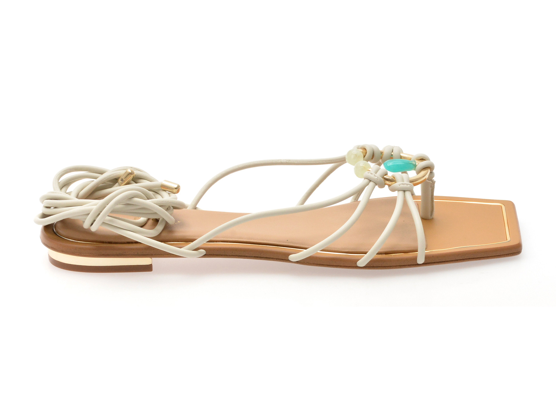 Sandale ALDO albe, NIRENA 121, din piele ecologica