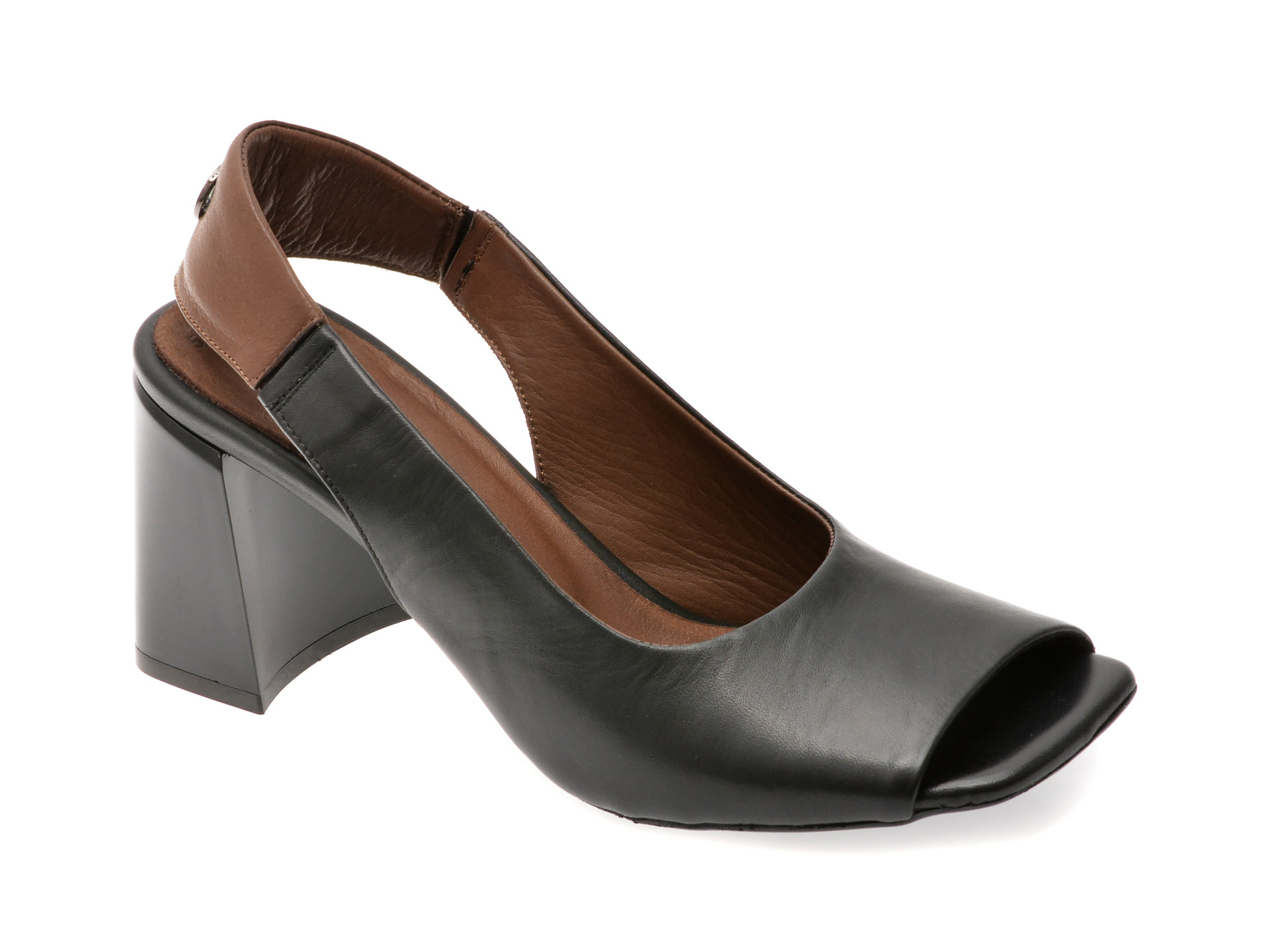 Sandale EPICA negre, 532258, din piele naturala