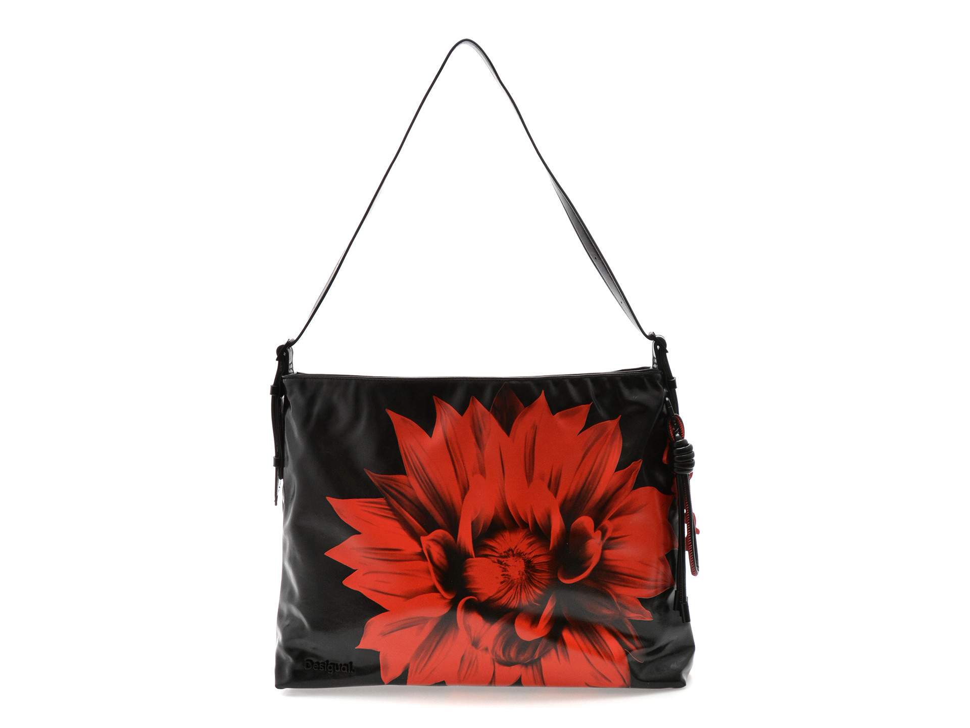 Geanta DESIGUAL neagra, WAXP89, din piele ecologica