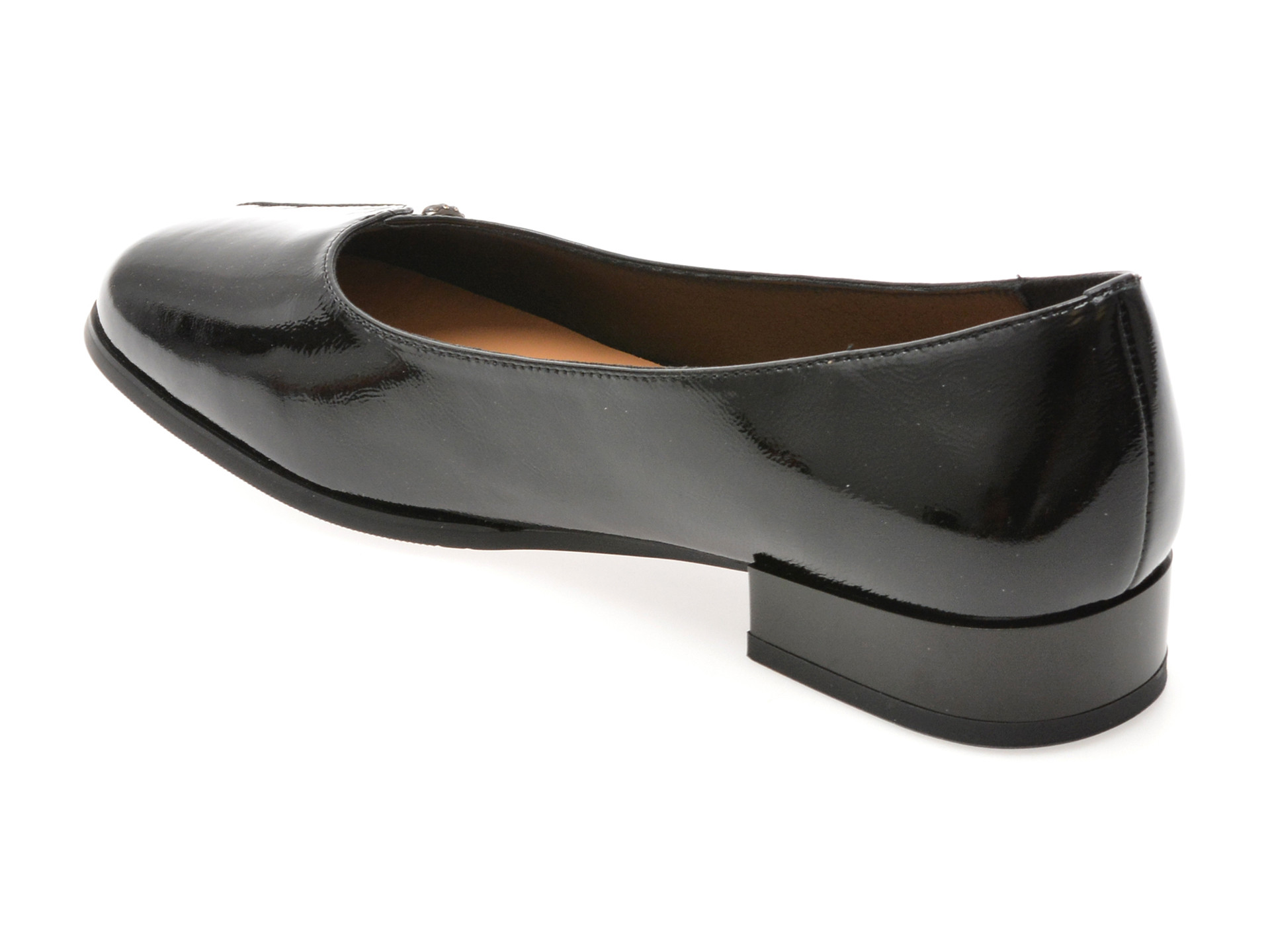 Balerini IMAGE negri, 1195G22, din piele naturala lacuita