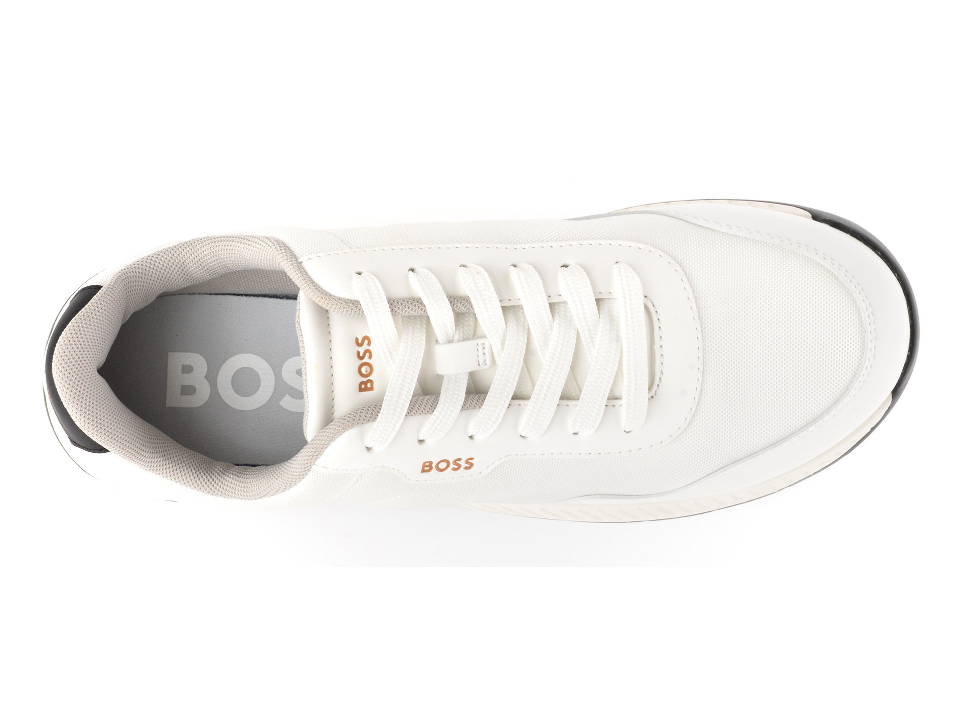 Pantofi sport BOSS albi, 6481, din material textil