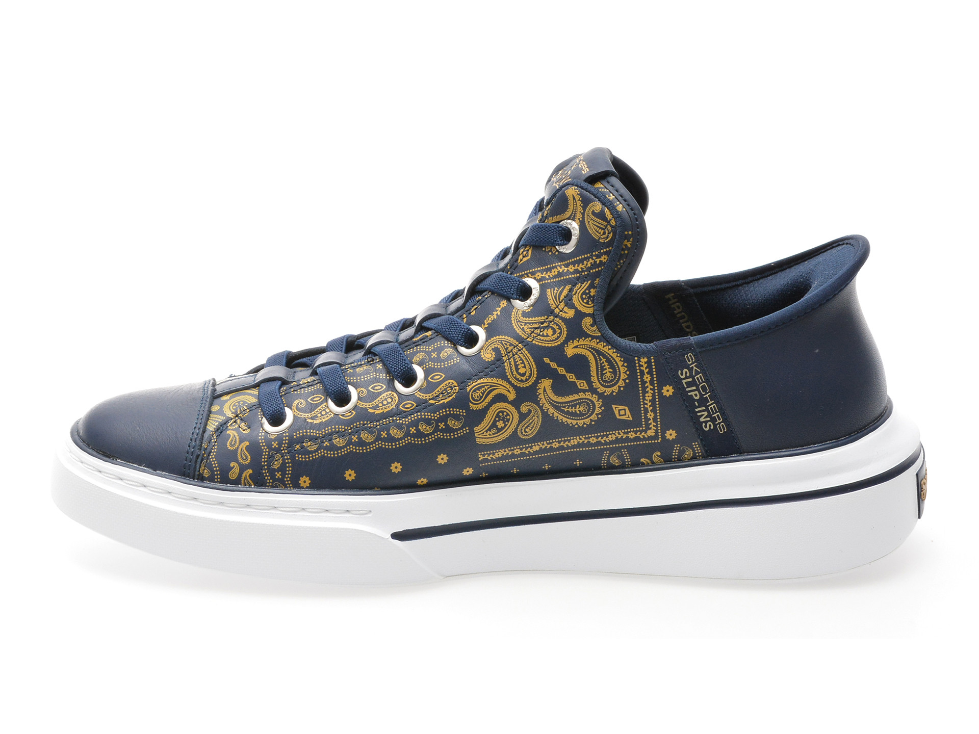 Pantofi sport SKECHERS bleumarin, SNOOP ONE, din piele naturala