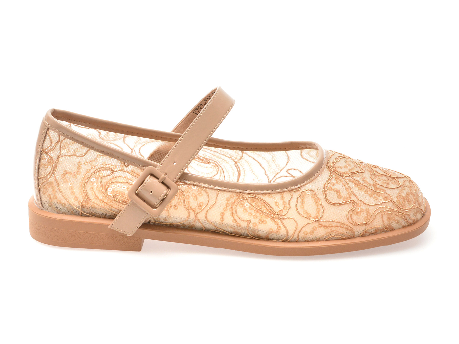 Balerini EPICA nude, V732G26, din material textil