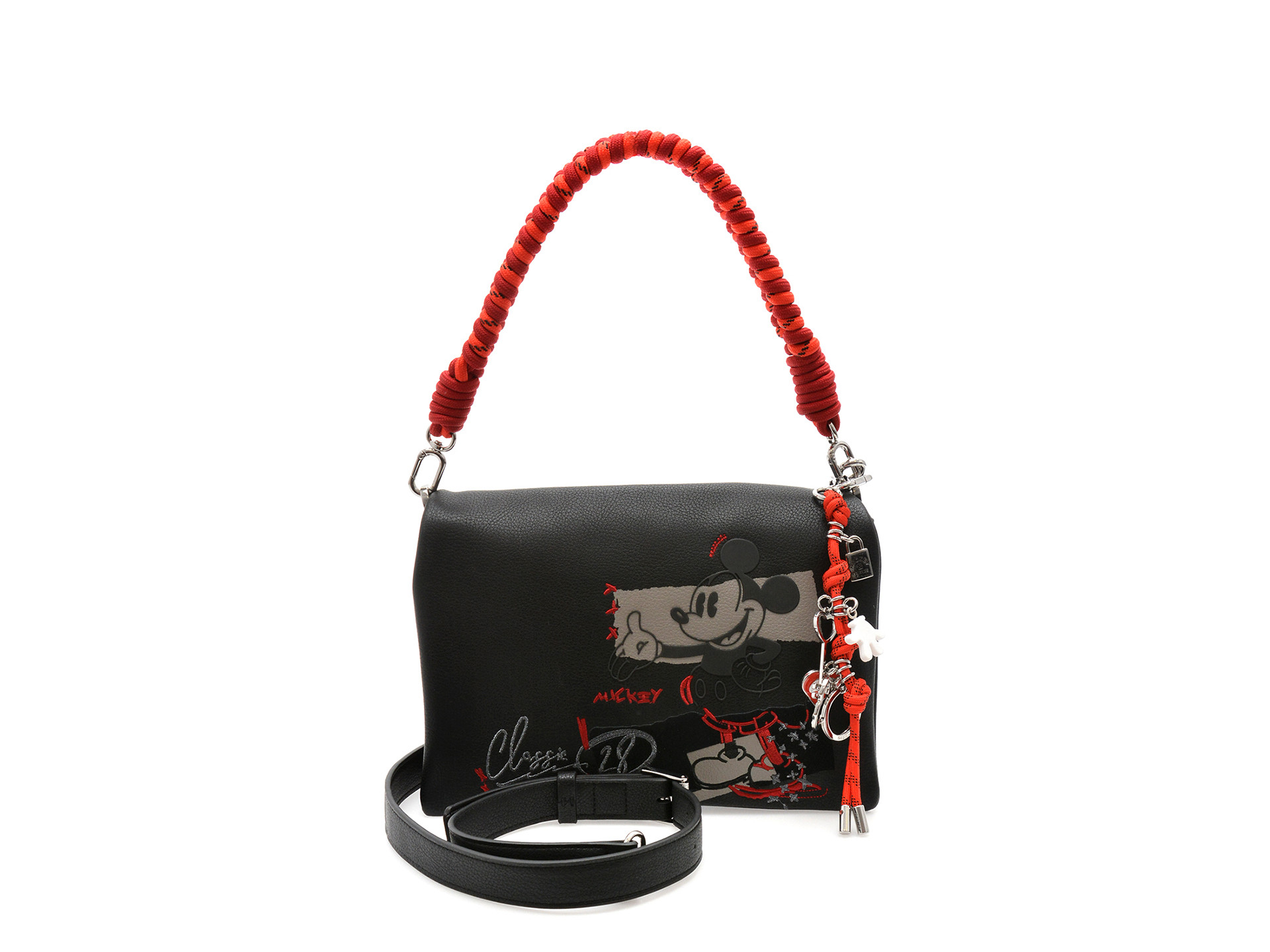 Geanta DESIGUAL neagra, WAXP19, din piele ecologica