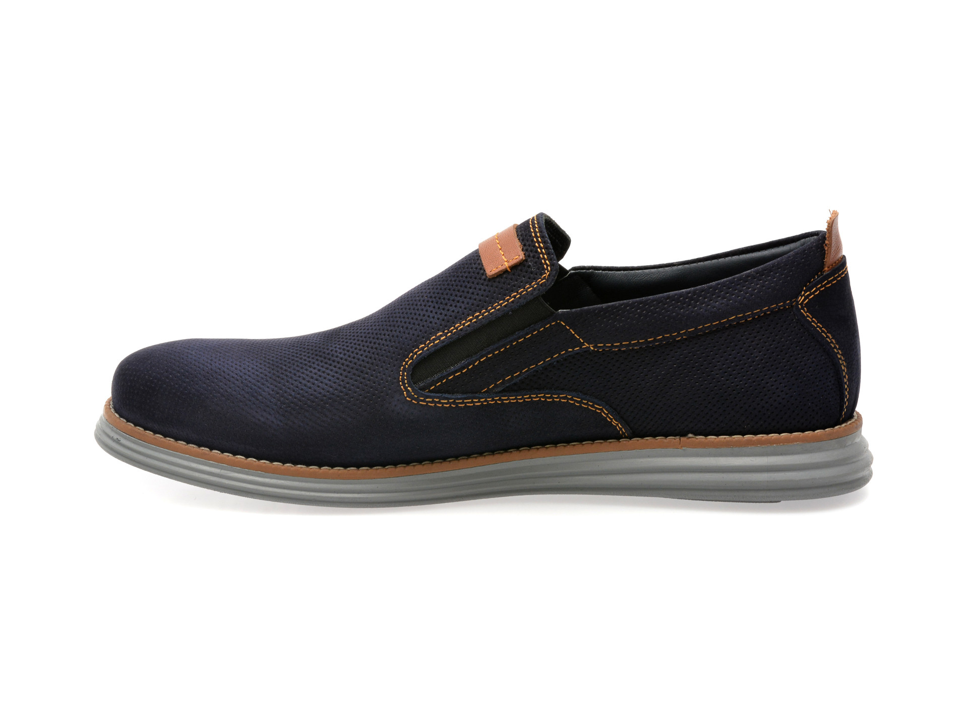 Pantofi OTTER bleumarin, A35, din nabuc