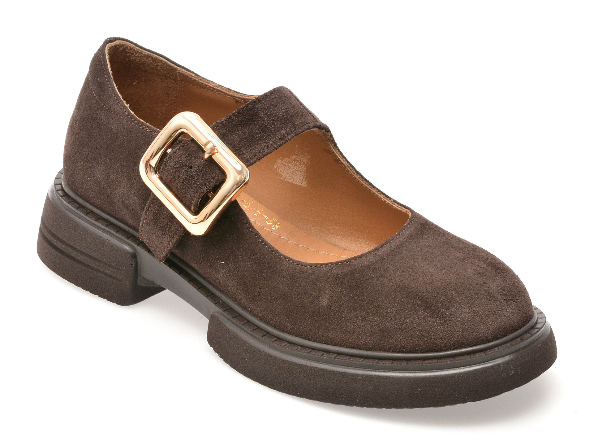 Pantofi EPICA maro, 4196732, din piele intoarsa