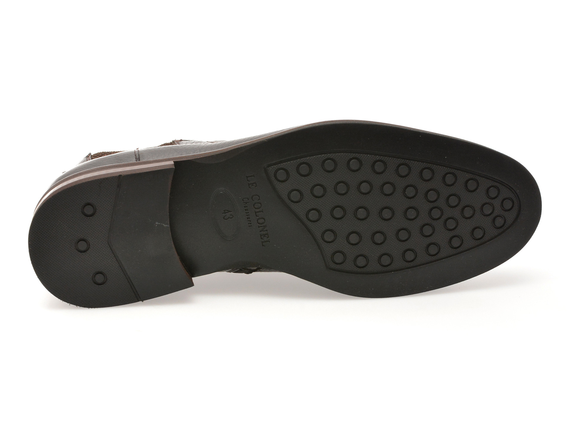 Ghete elegante LE COLONEL maro, 64137, din piele naturala