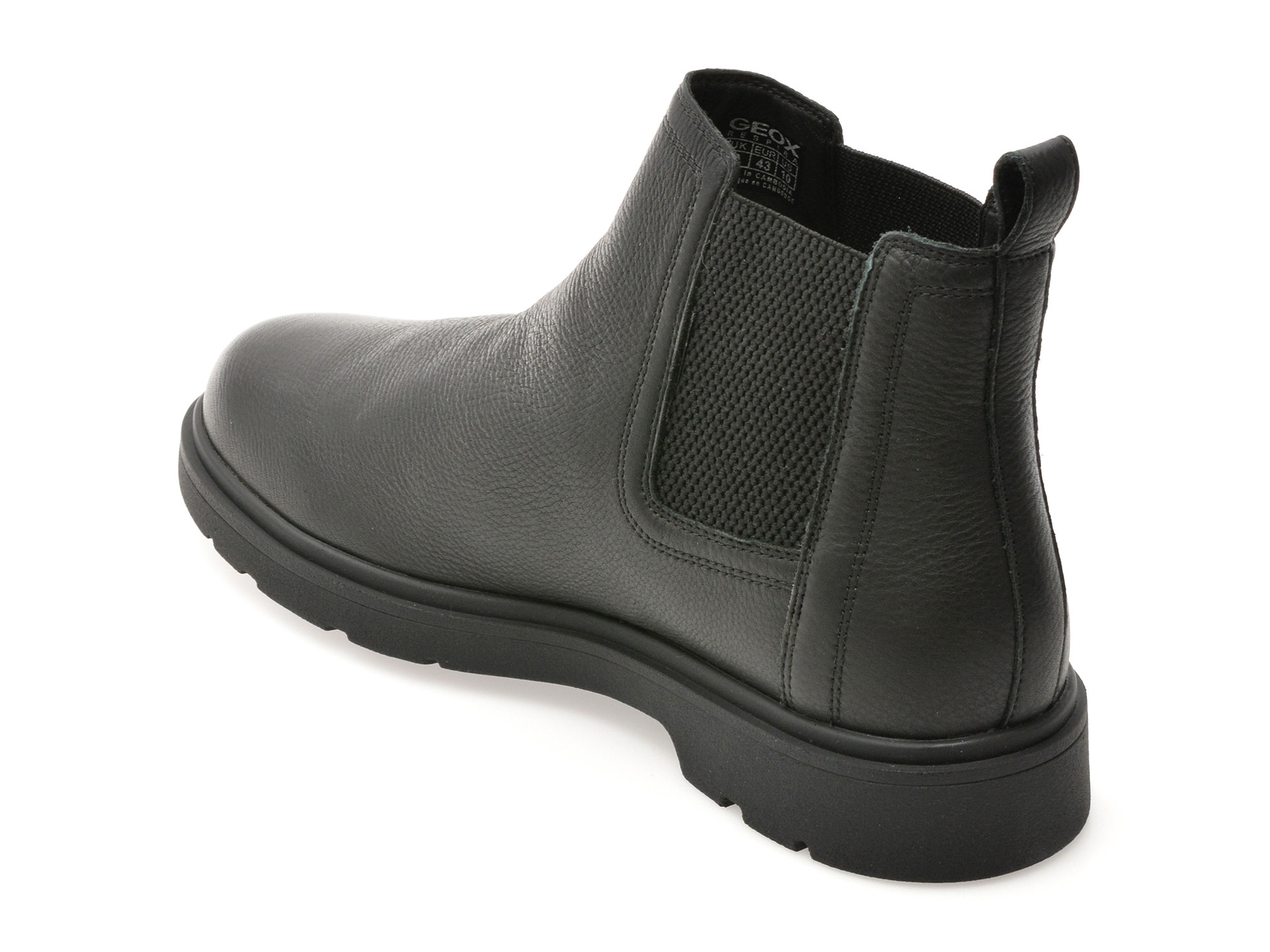 Ghete GEOX negre, U36D1C, din piele naturala