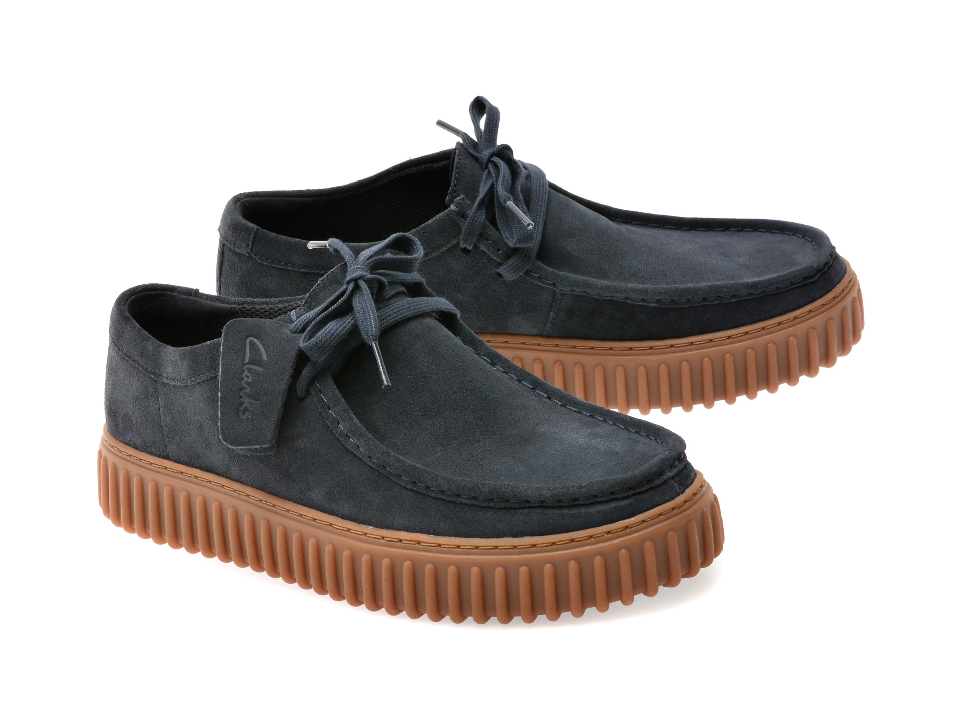 Mocasini CLARKS bleumarin, TORHILL LO, din piele intoarsa