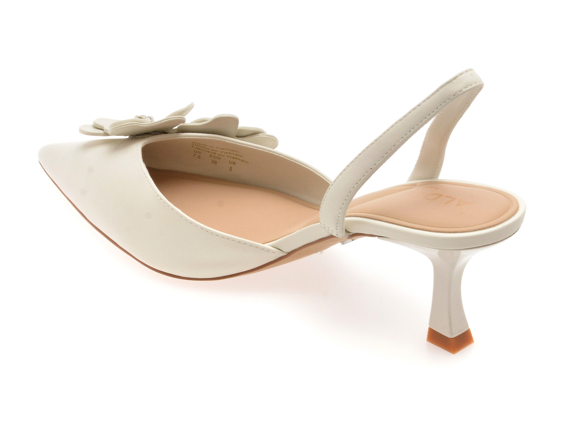 Pantofi eleganti ALDO albi, LEILANIA 121, din piele naturala