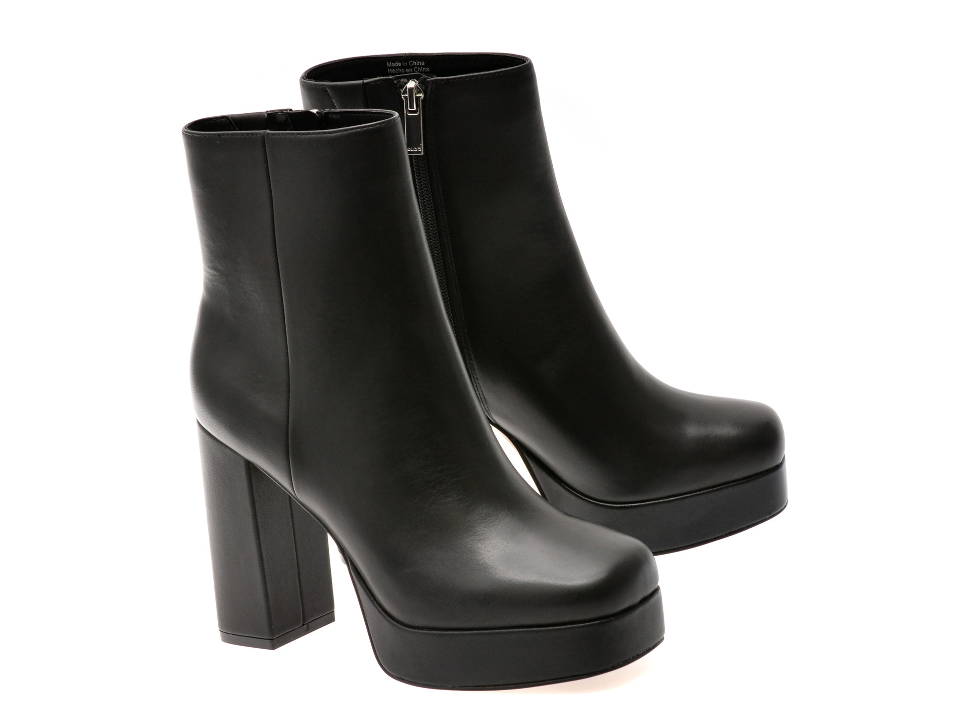 Ghete ALDO negre, VAYLEN 001, din piele naturala