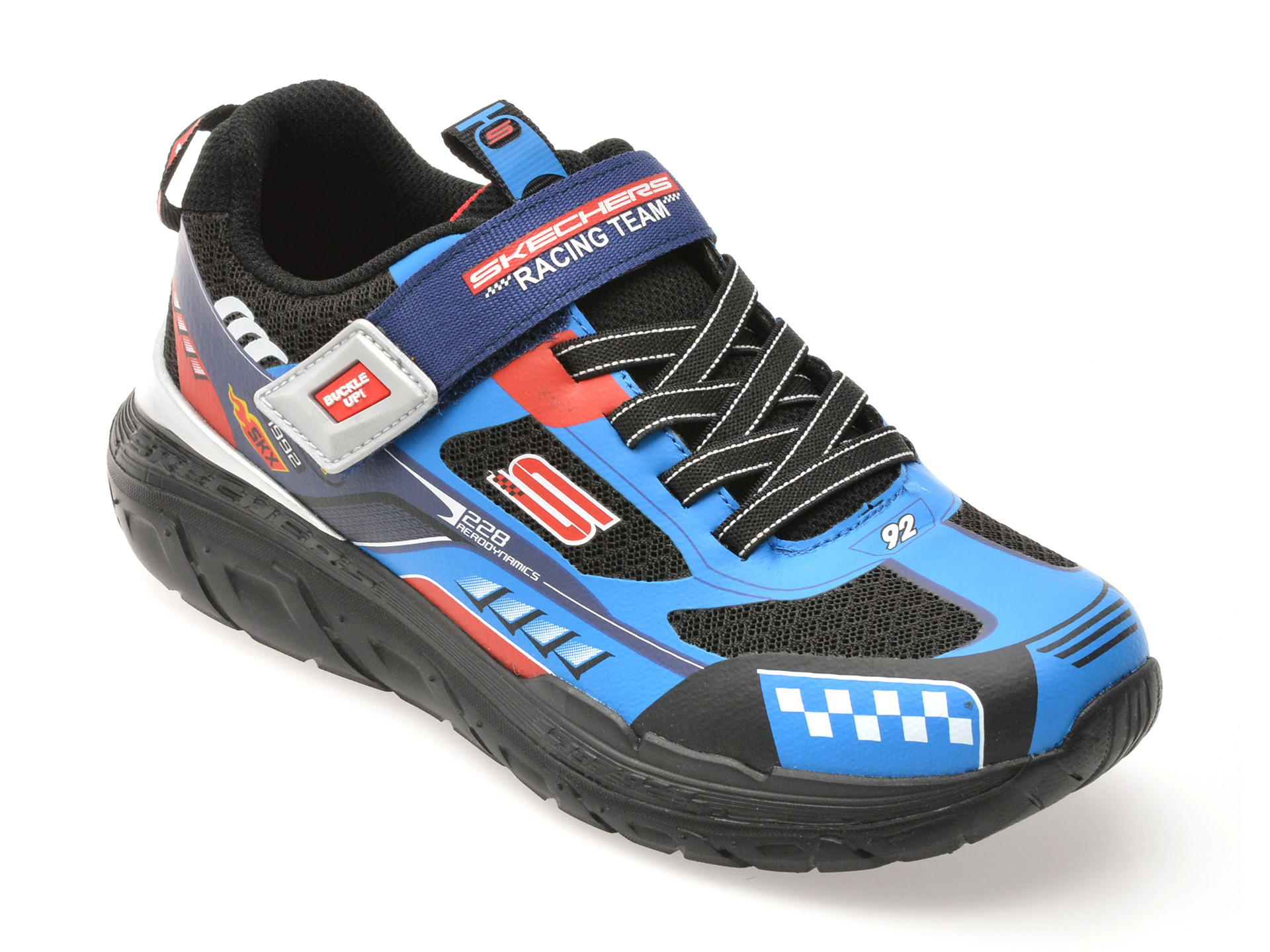 Pantofi sport SKECHERS albastri, TRACKS, din material textil