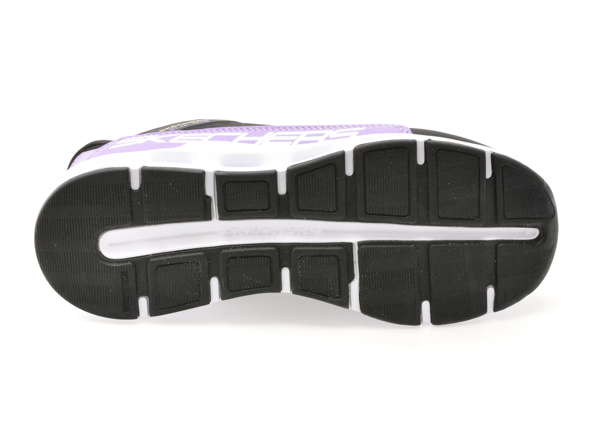 Pantofi sport SKECHERS negri, GLIDE-STEP, din material textil