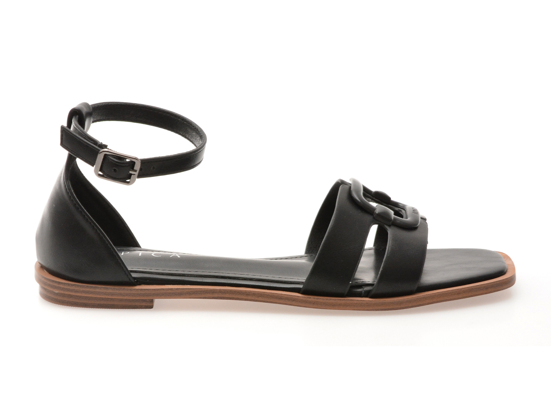 Sandale EPICA negre, 82988, din piele ecologica