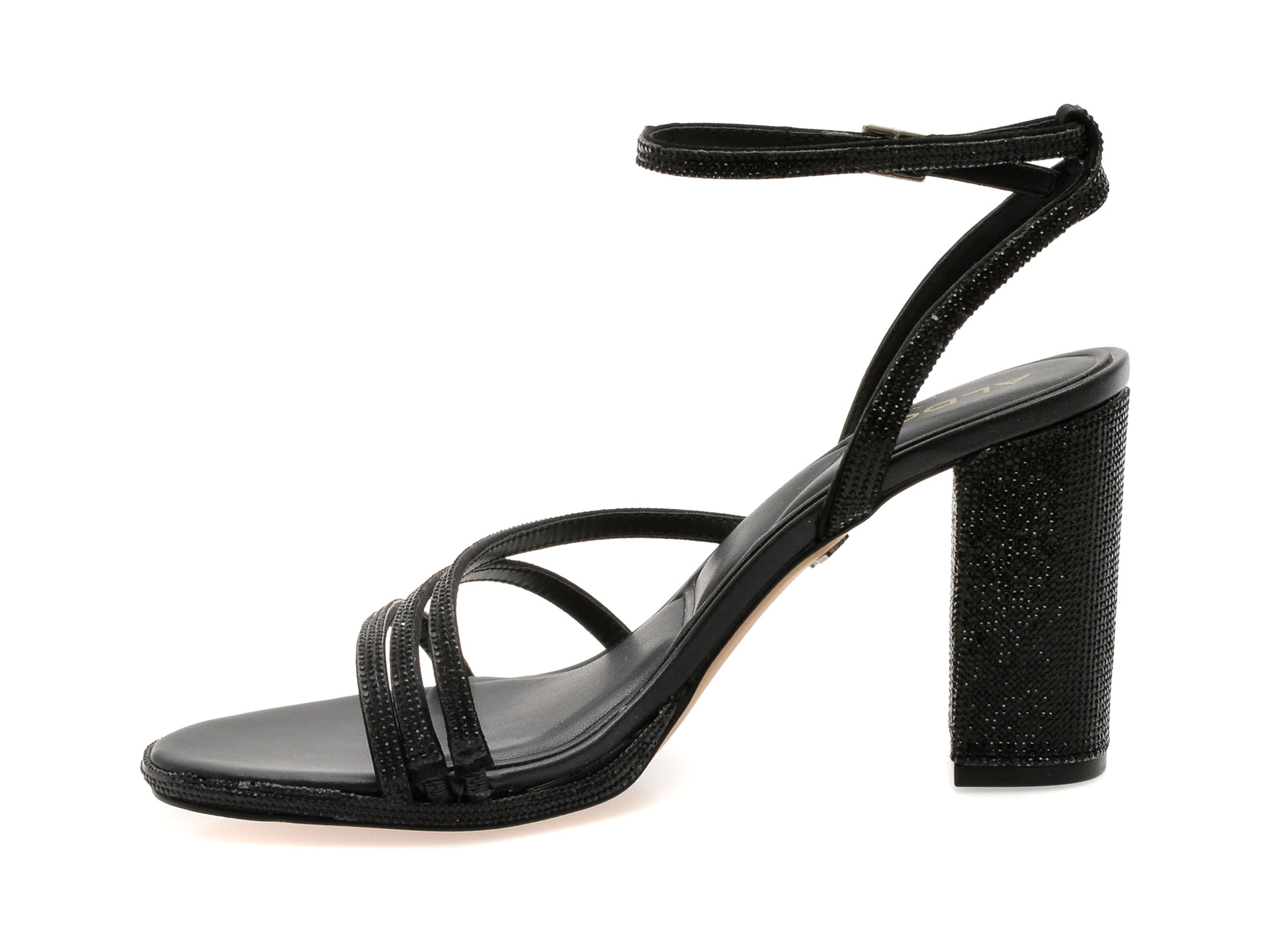 Sandale elegante ALDO negre, CHICGLOW 001, din material textil