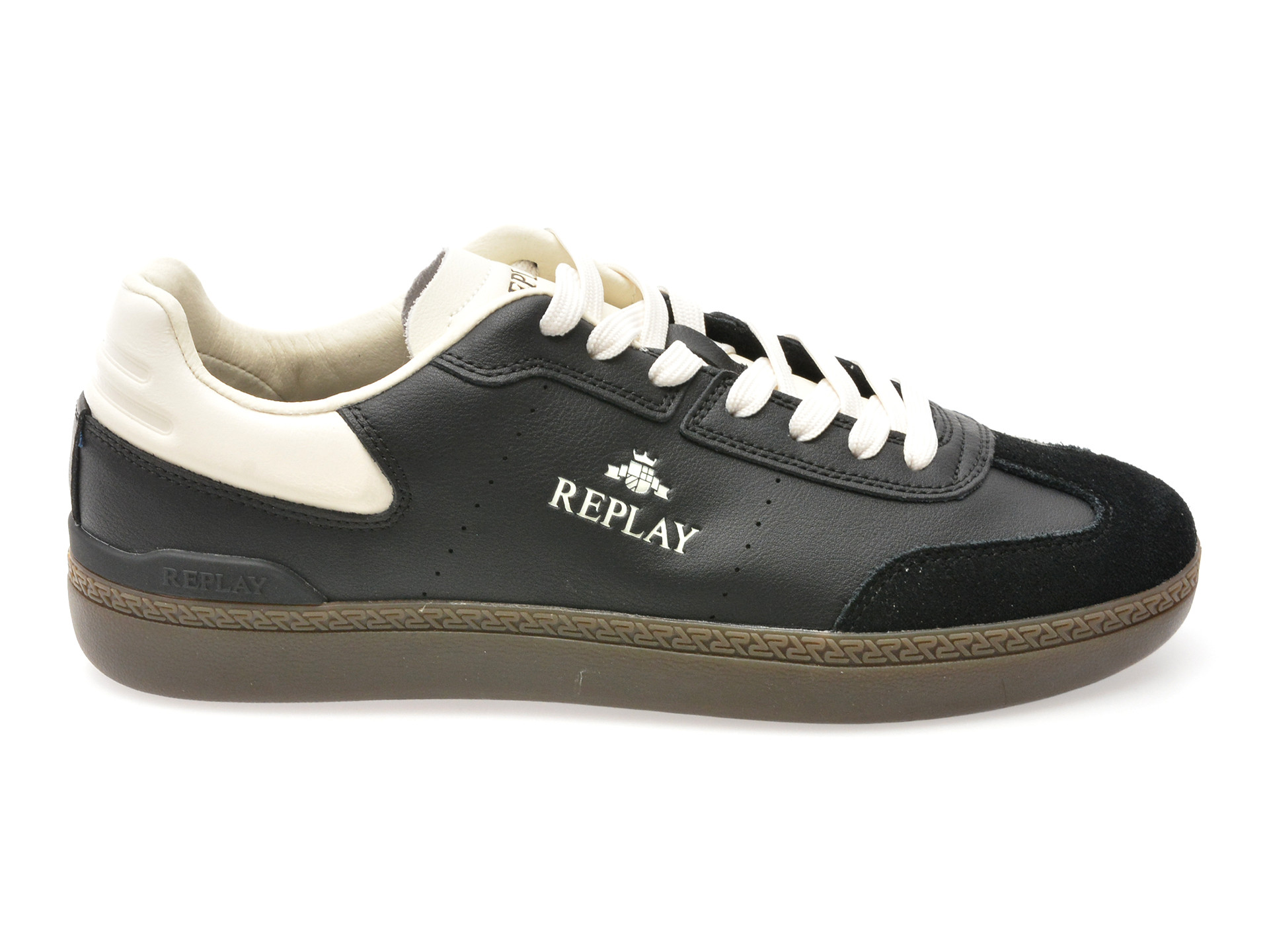 Pantofi sport REPLAY negri, GMSD7, din piele naturala