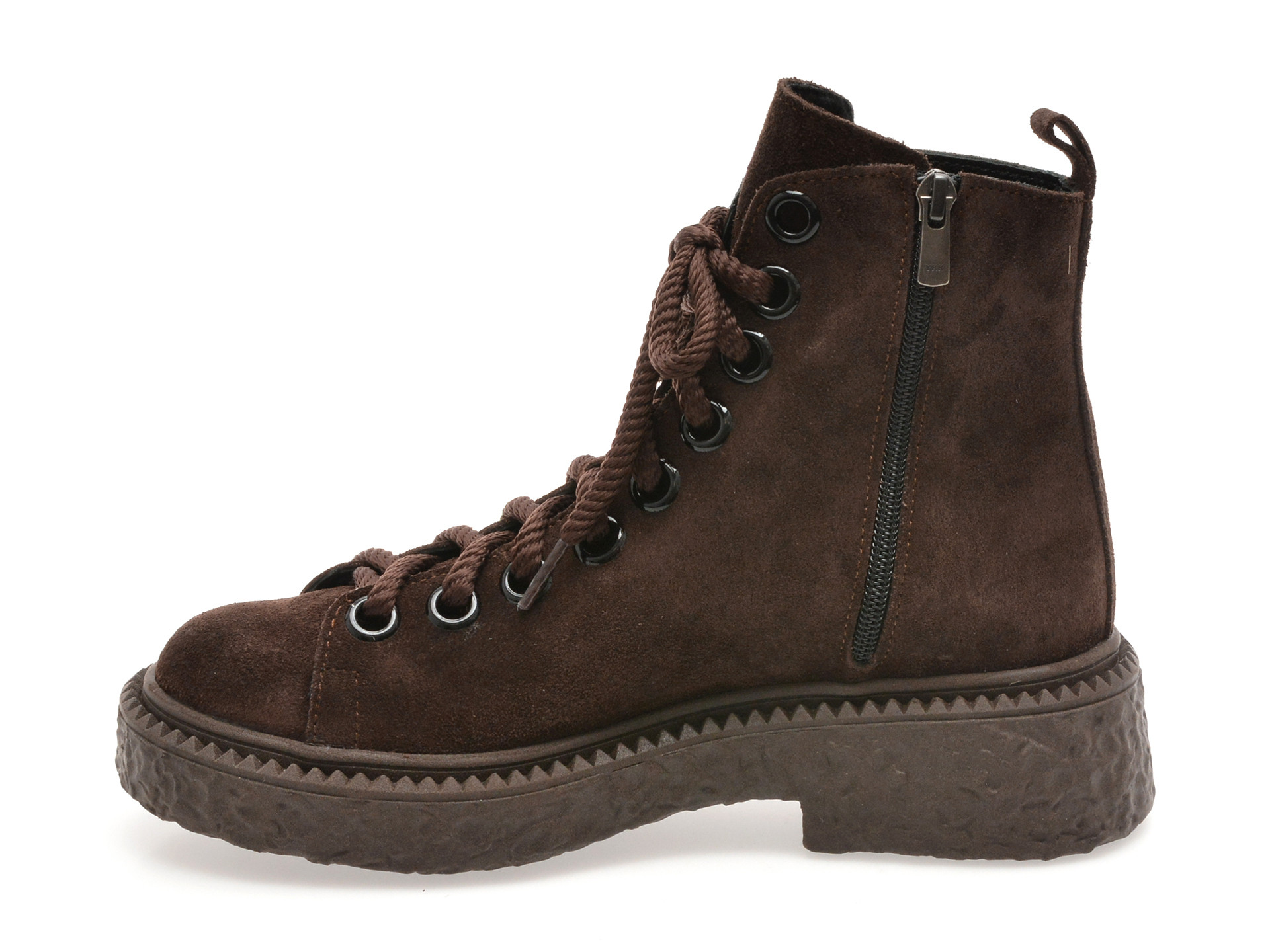 Ghete epica maro 4770030 din piele intoarsa