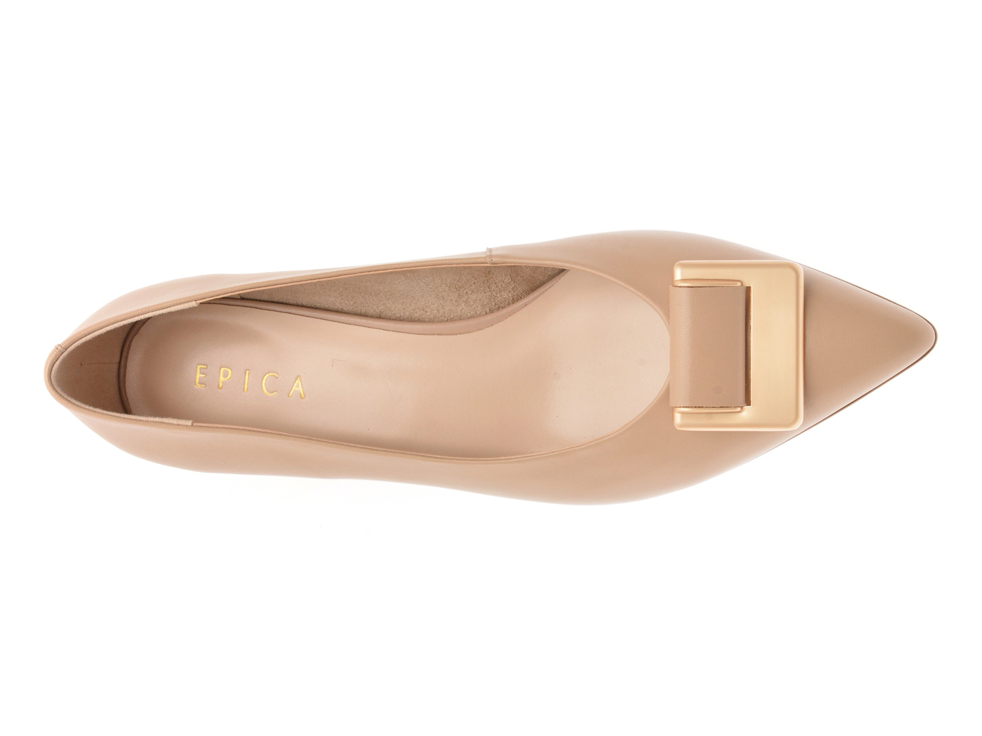 Pantofi EPICA nude, E300, din piele naturala