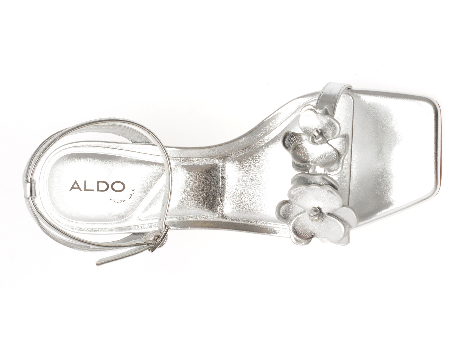 Sandale elegante ALDO argintii, 13964670, din piele ecologica