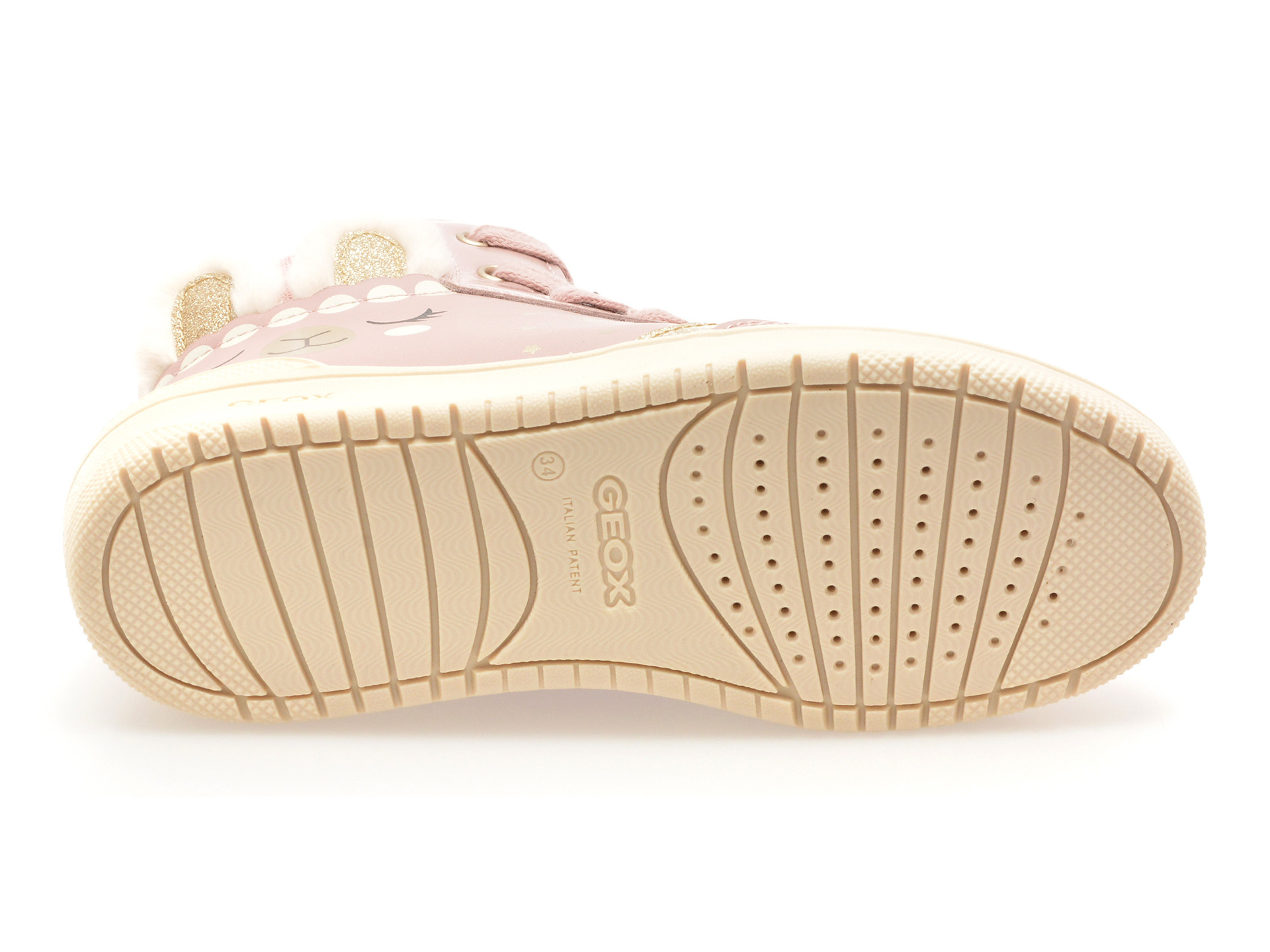 Ghete GEOX roz, J56HXE, din piele ecologica